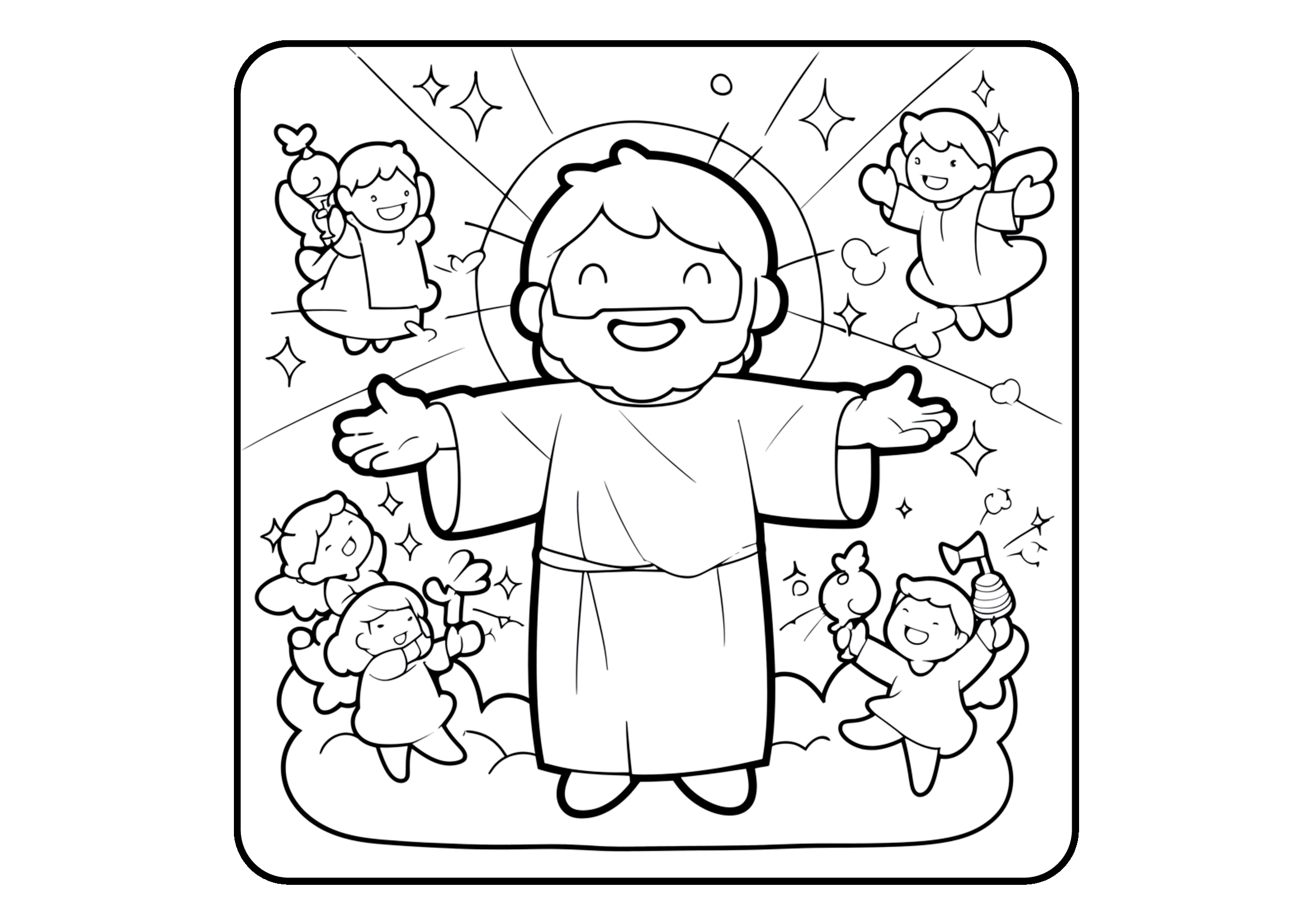 Verdadeira Páscoa para colorir – Jesus, cruz e ressurreição para imprimir grátis