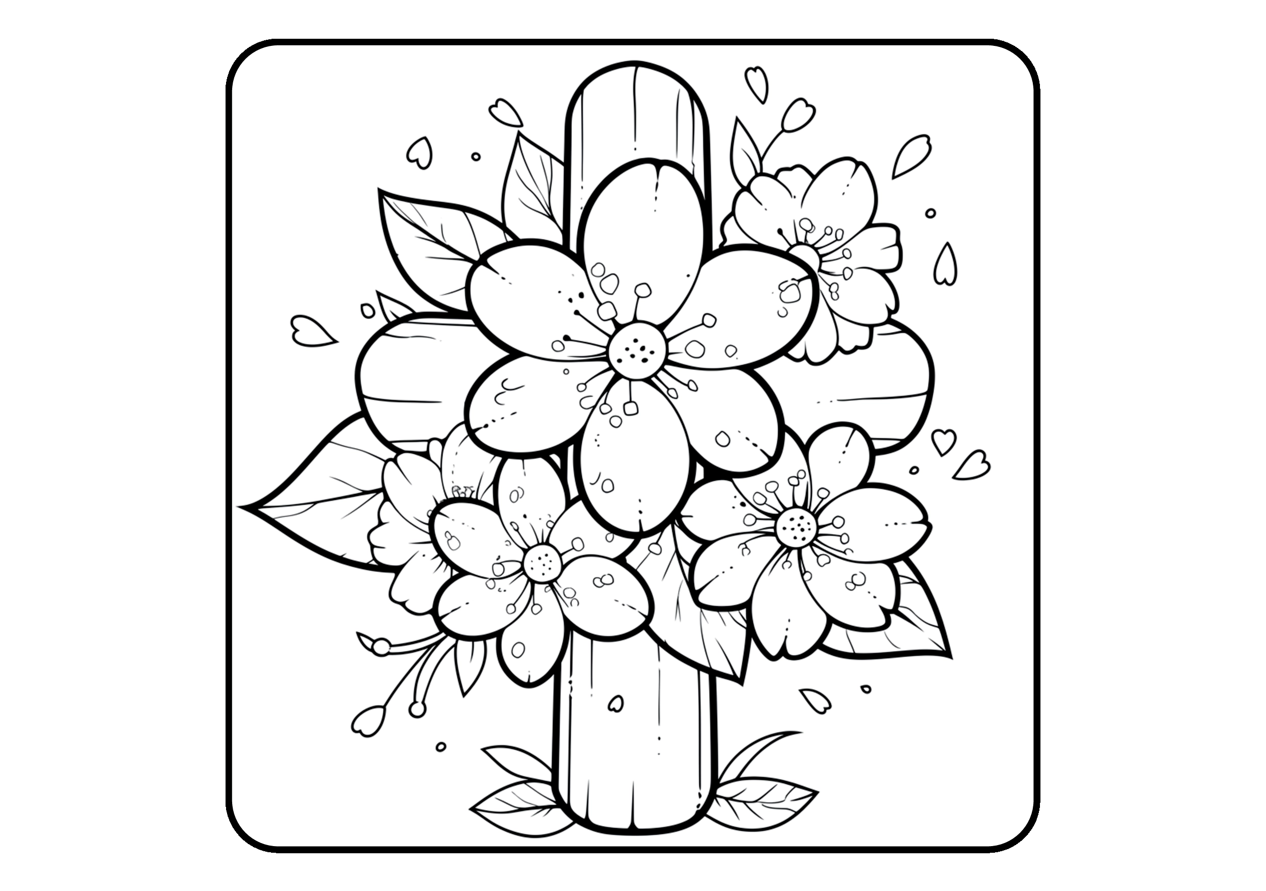 Verdadeira Páscoa para colorir – Jesus, cruz e ressurreição para imprimir grátis