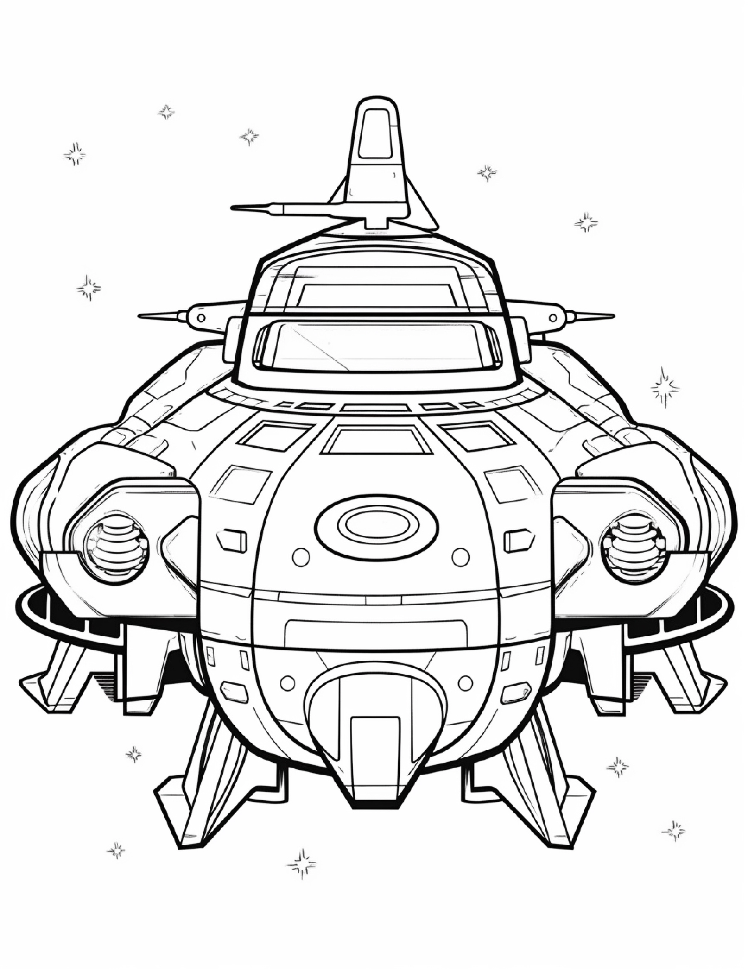 Astronautas para colorir – Viagem espacial para imprimir grátis