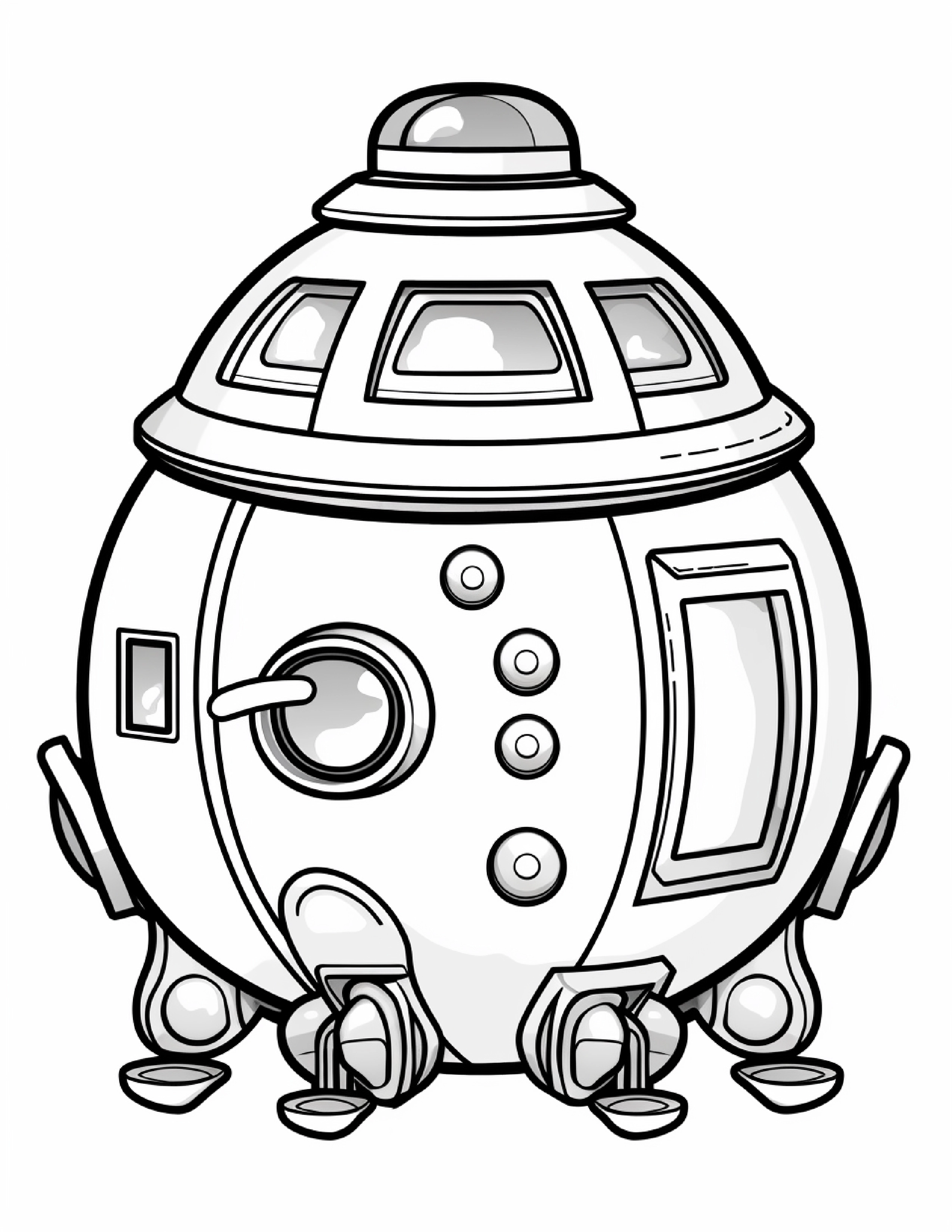 Astronautas para colorir – Viagem espacial para imprimir grátis