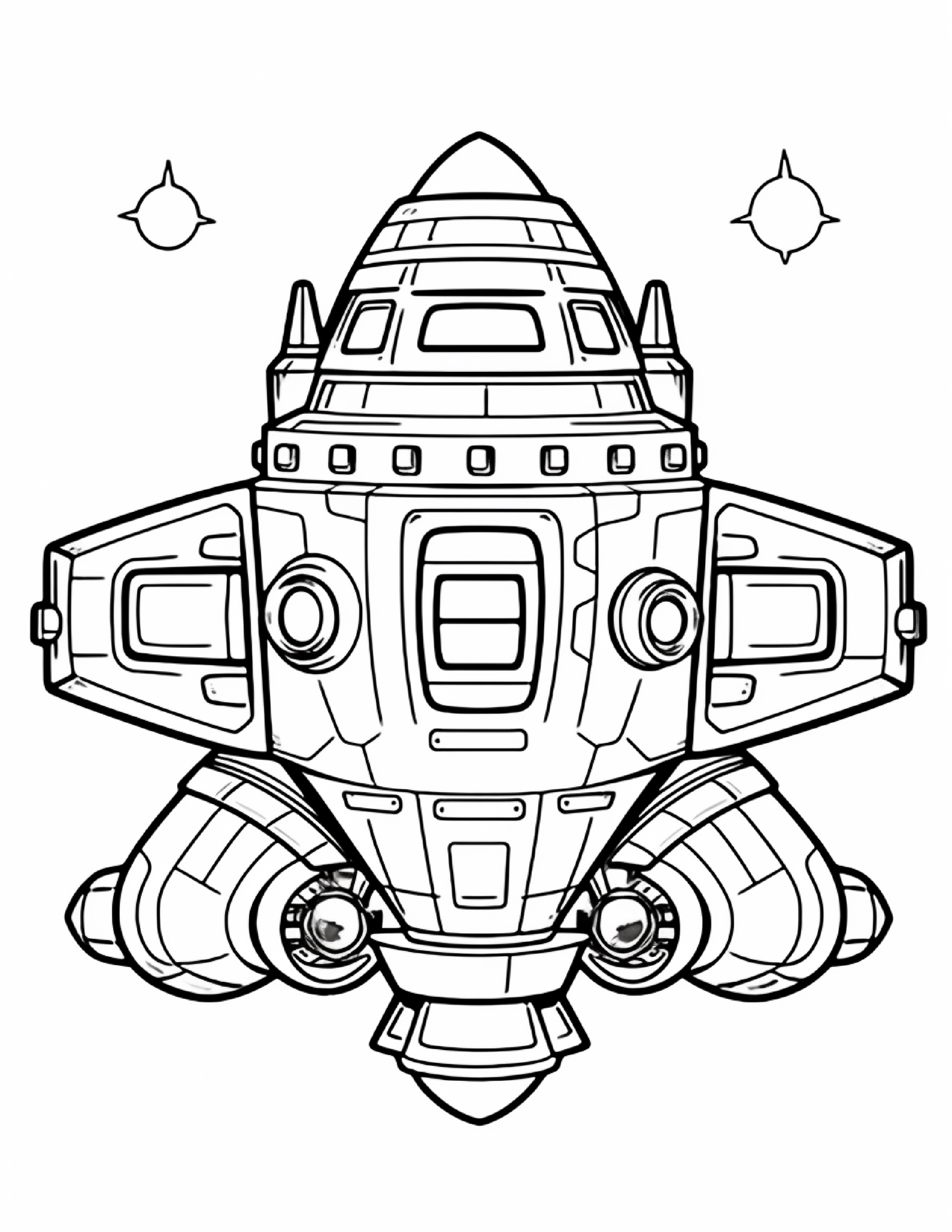 Astronautas para colorir – Viagem espacial para imprimir grátis