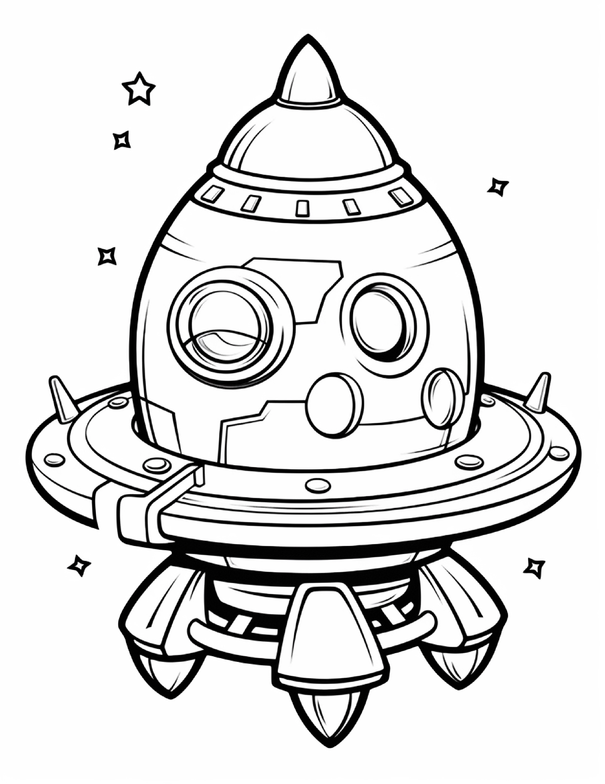 Astronautas para colorir – Viagem espacial para imprimir grátis