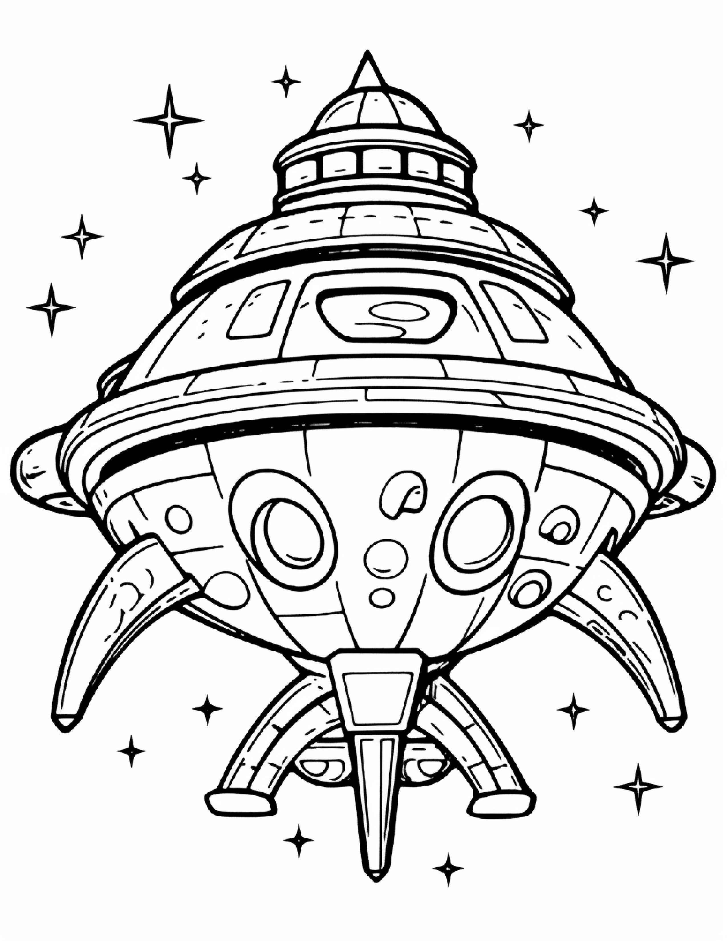 Astronautas para colorir – Viagem espacial para imprimir grátis