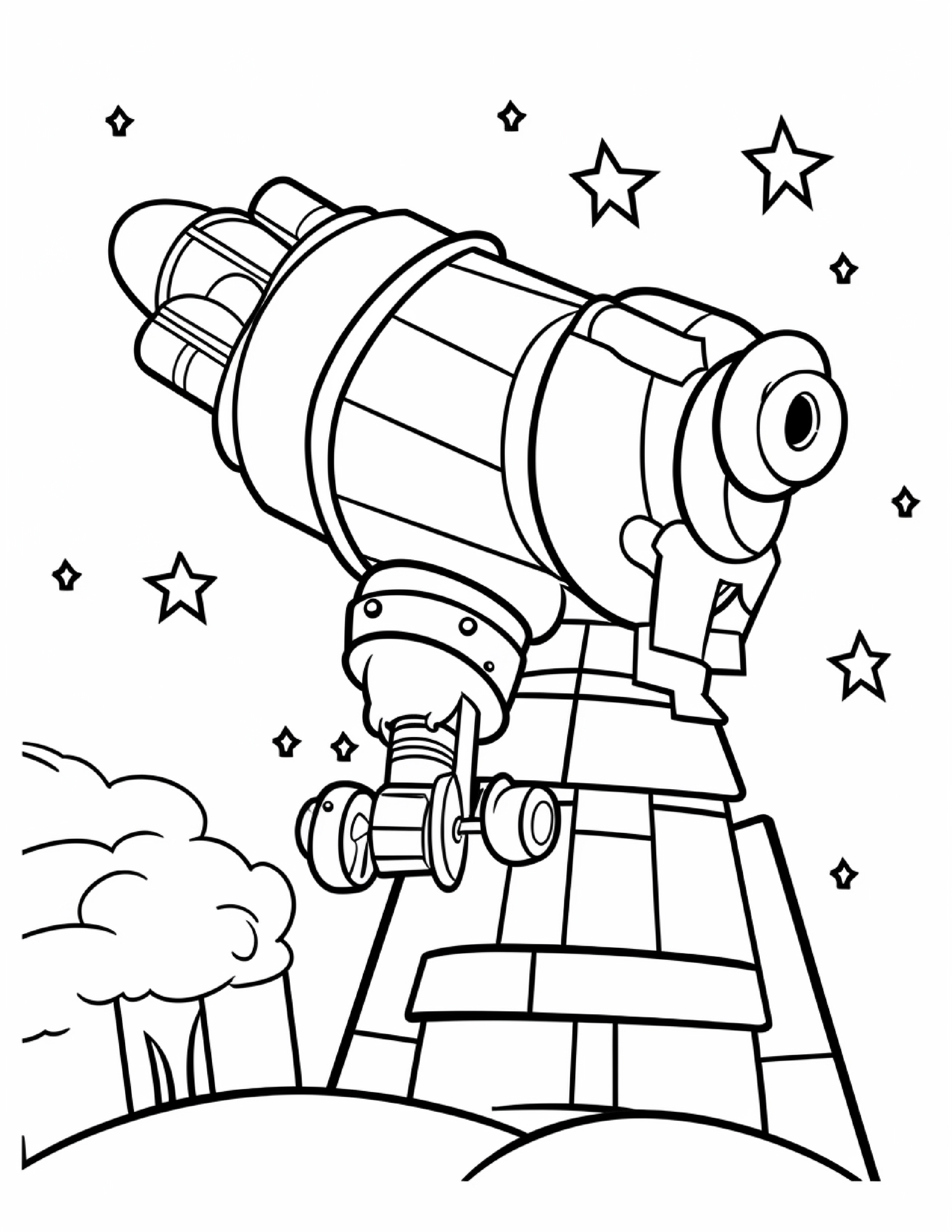 Astronautas para colorir – Viagem espacial para imprimir grátis