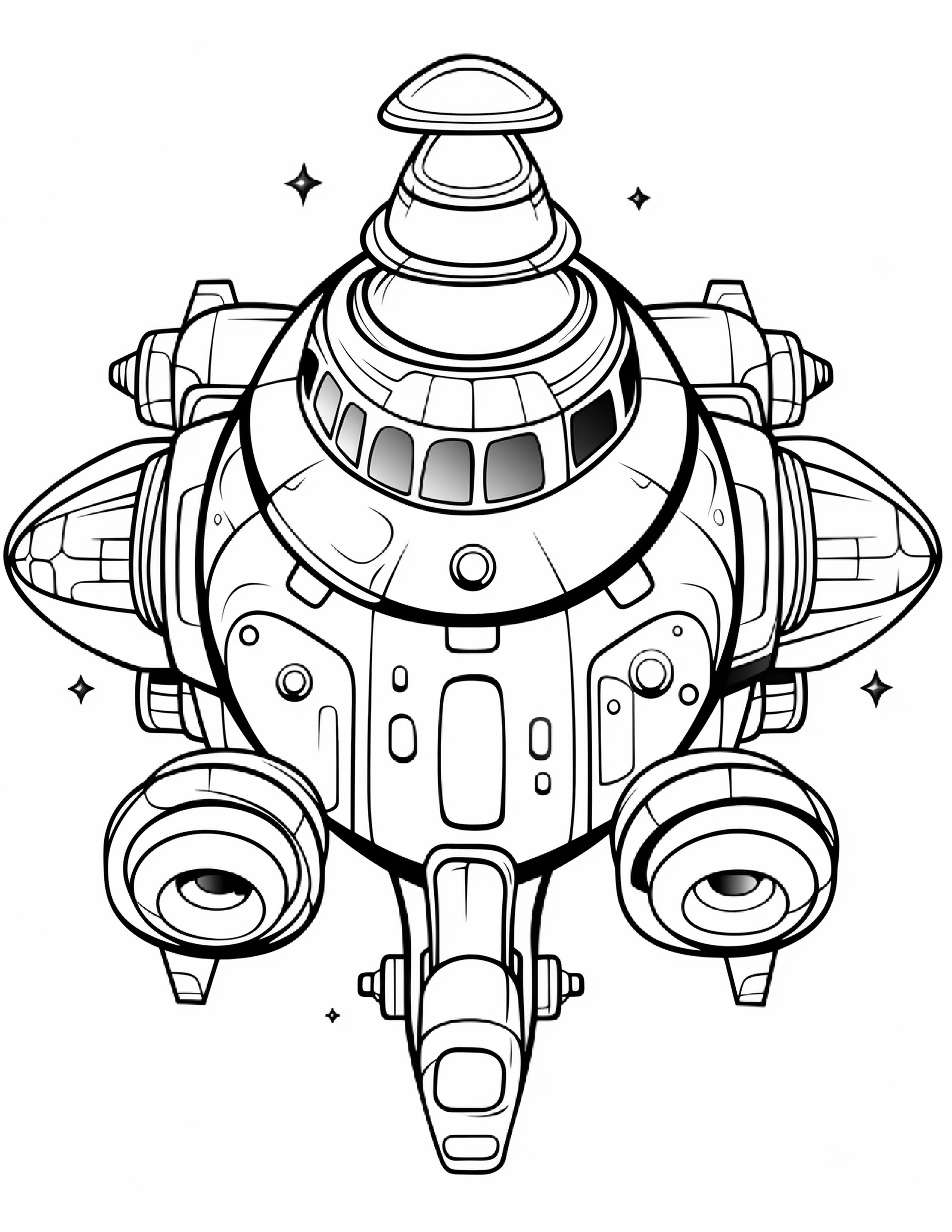 Astronautas para colorir – Viagem espacial para imprimir grátis