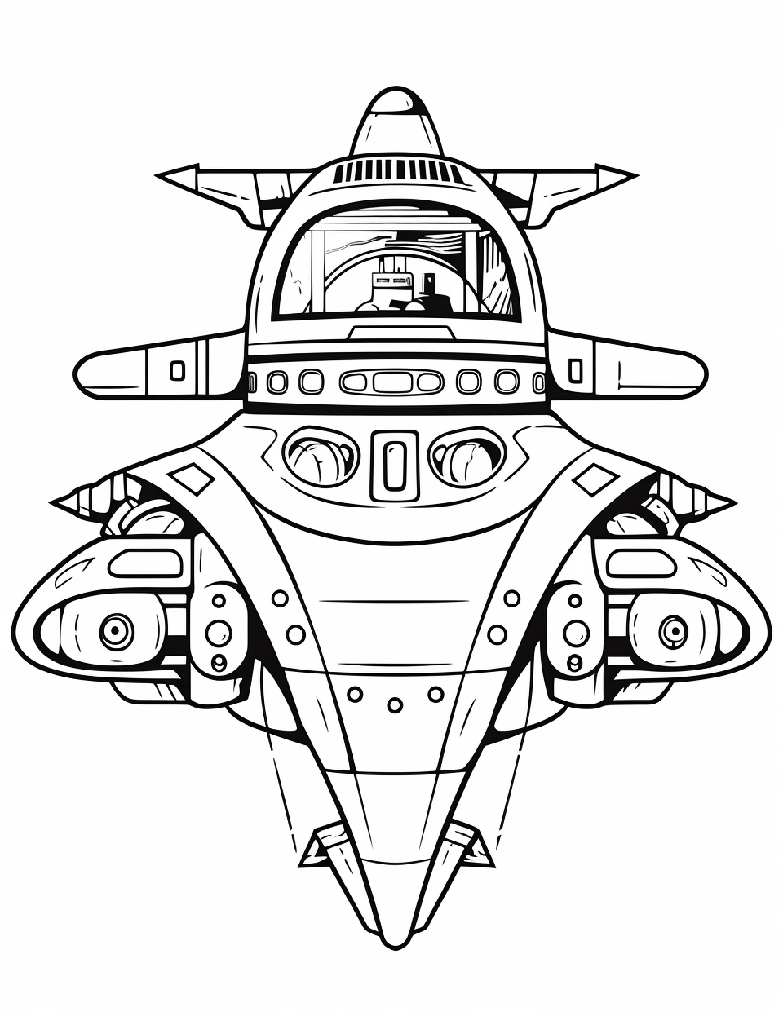 Astronautas para colorir – Viagem espacial para imprimir grátis