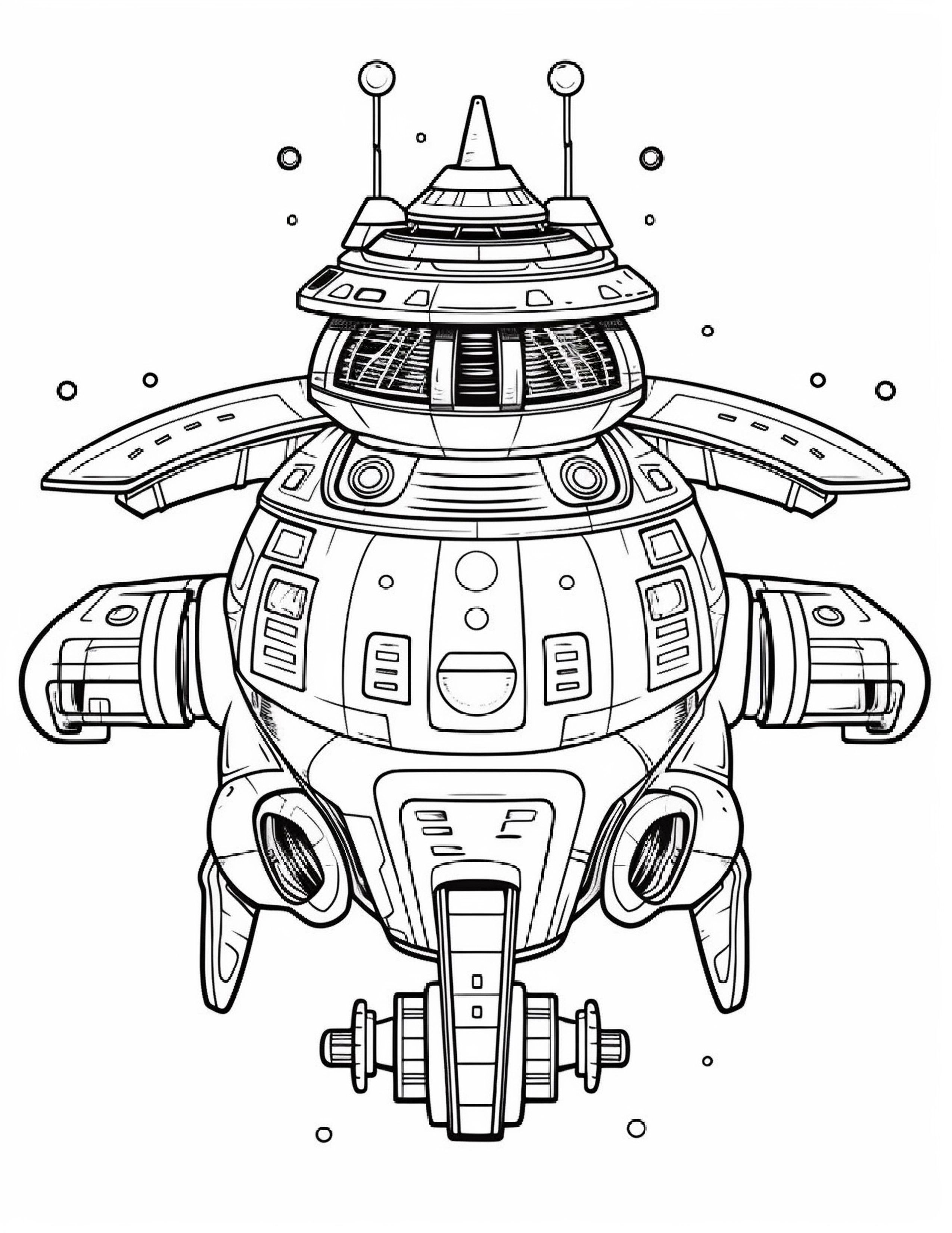 Astronautas para colorir – Viagem espacial para imprimir grátis