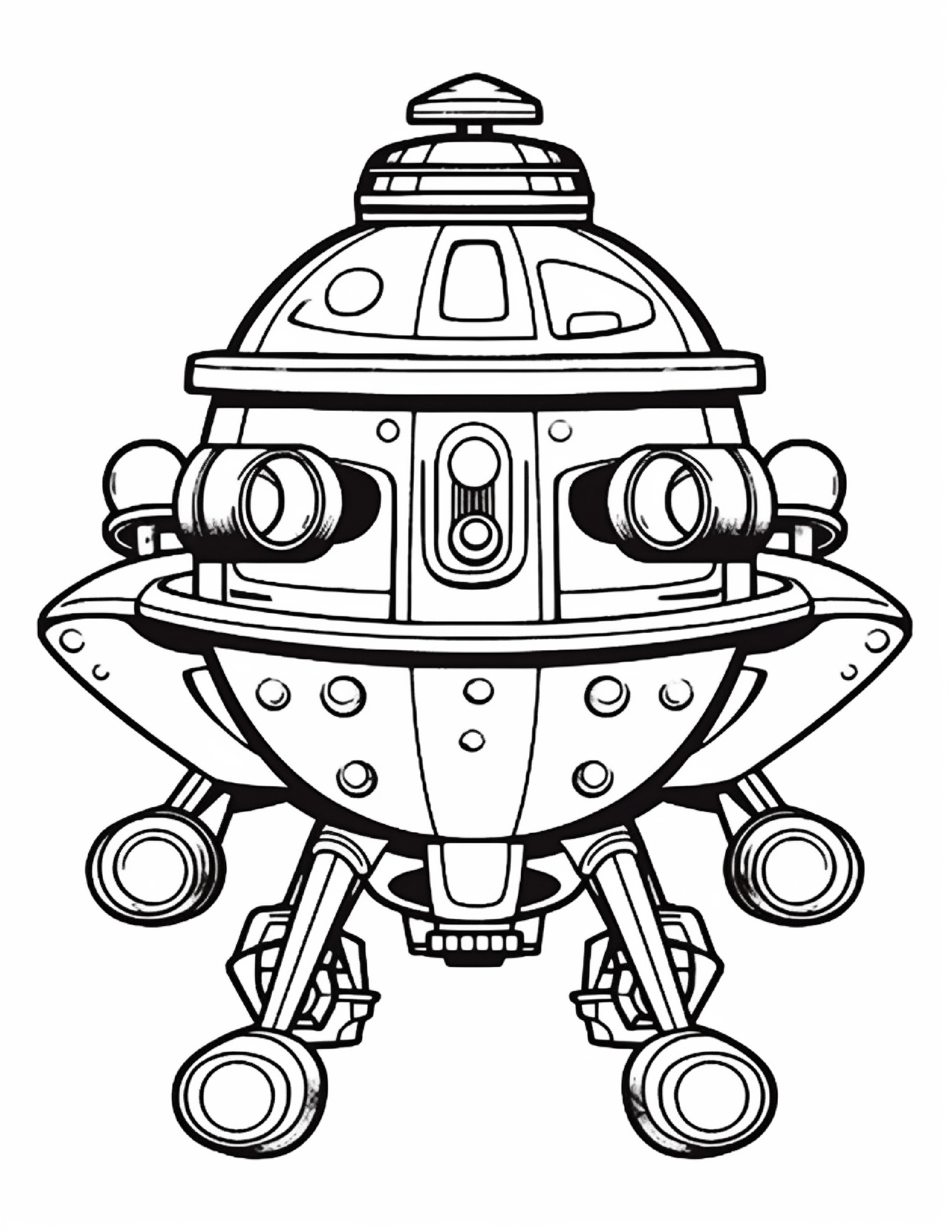 Astronautas para colorir – Viagem espacial para imprimir grátis