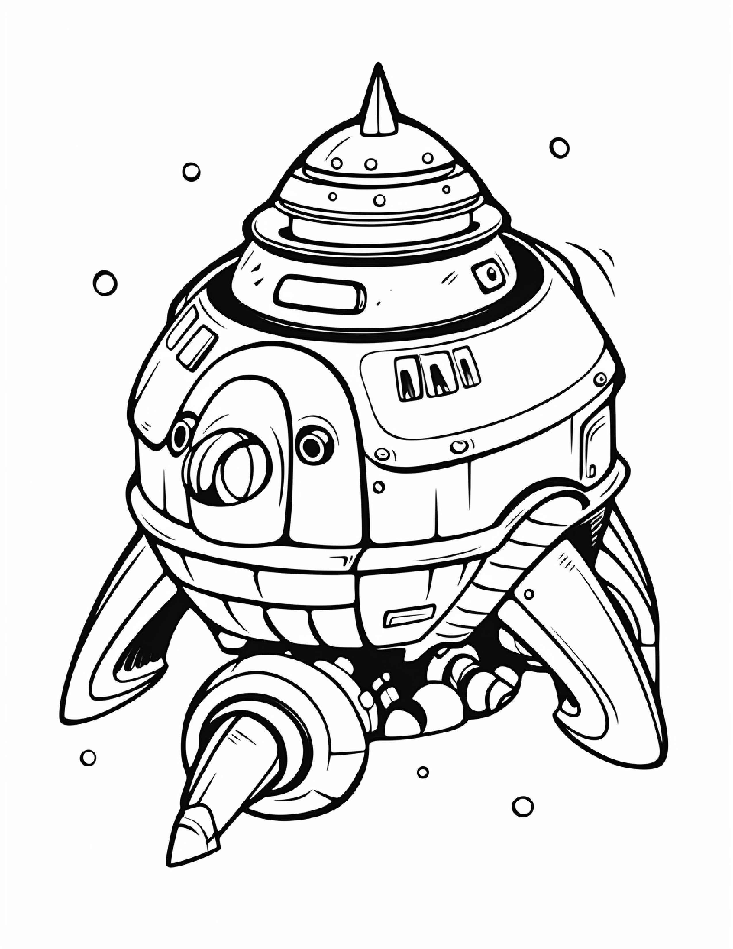 Astronautas para colorir – Viagem espacial para imprimir grátis