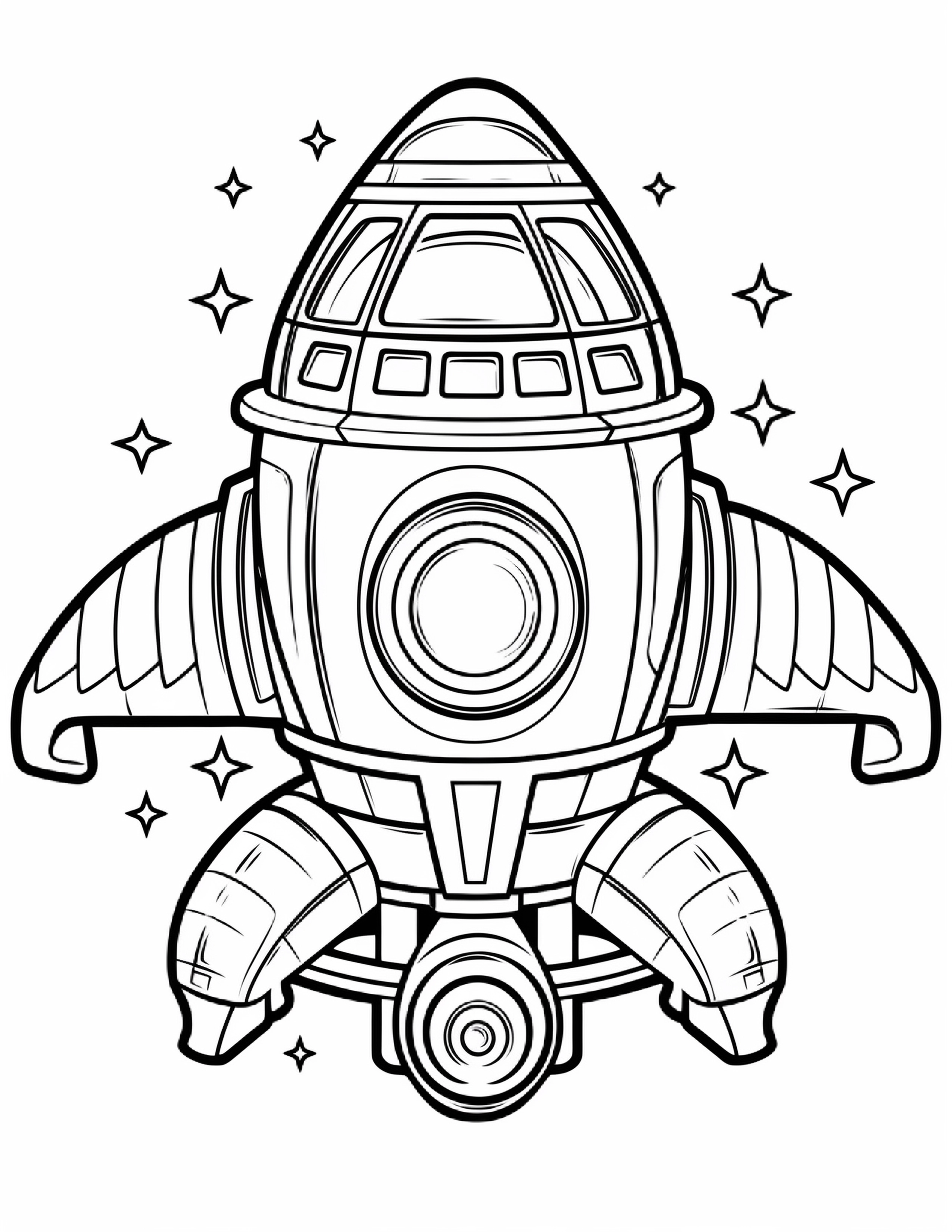 Astronautas para colorir – Viagem espacial para imprimir grátis