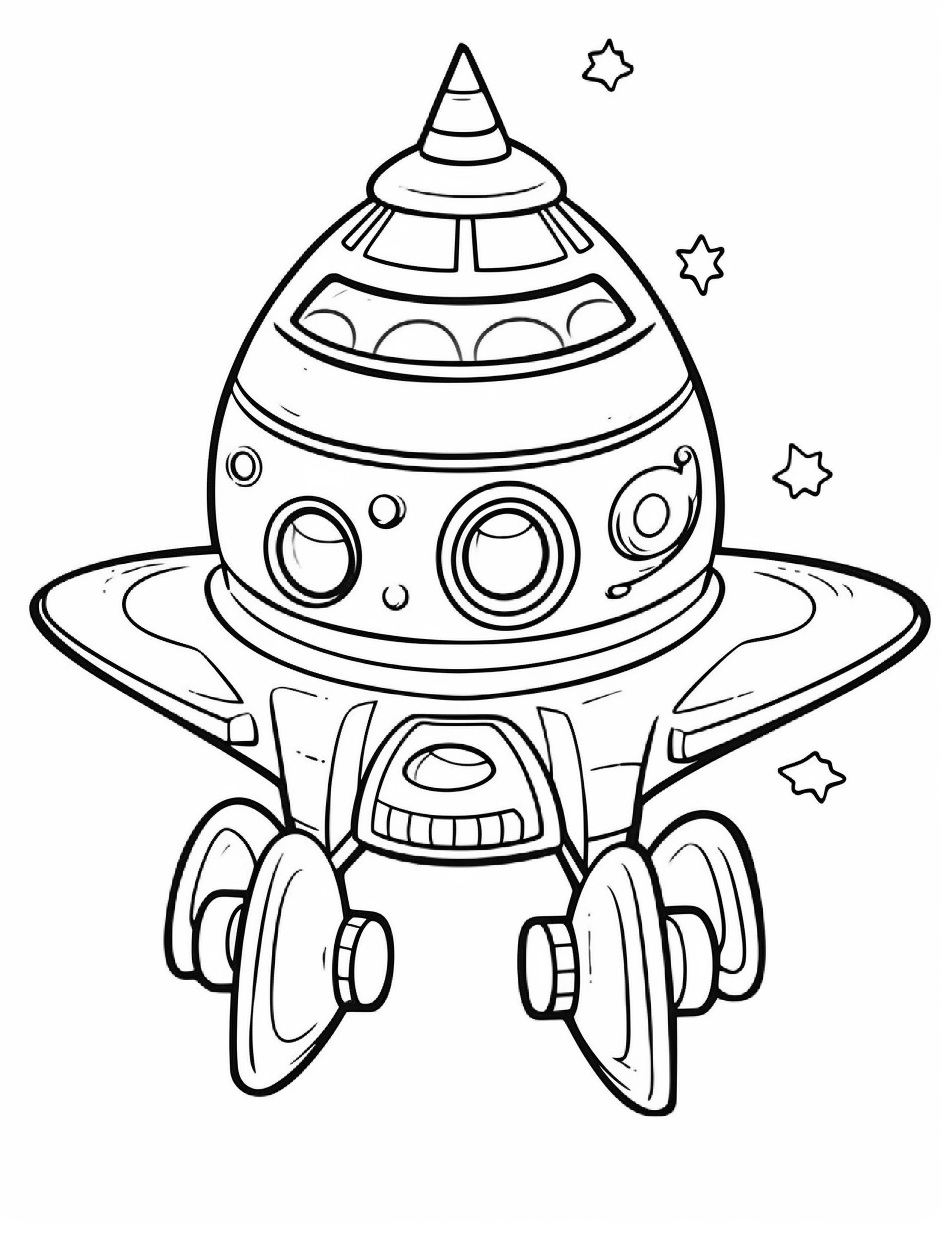 Astronautas para colorir – Viagem espacial para imprimir grátis