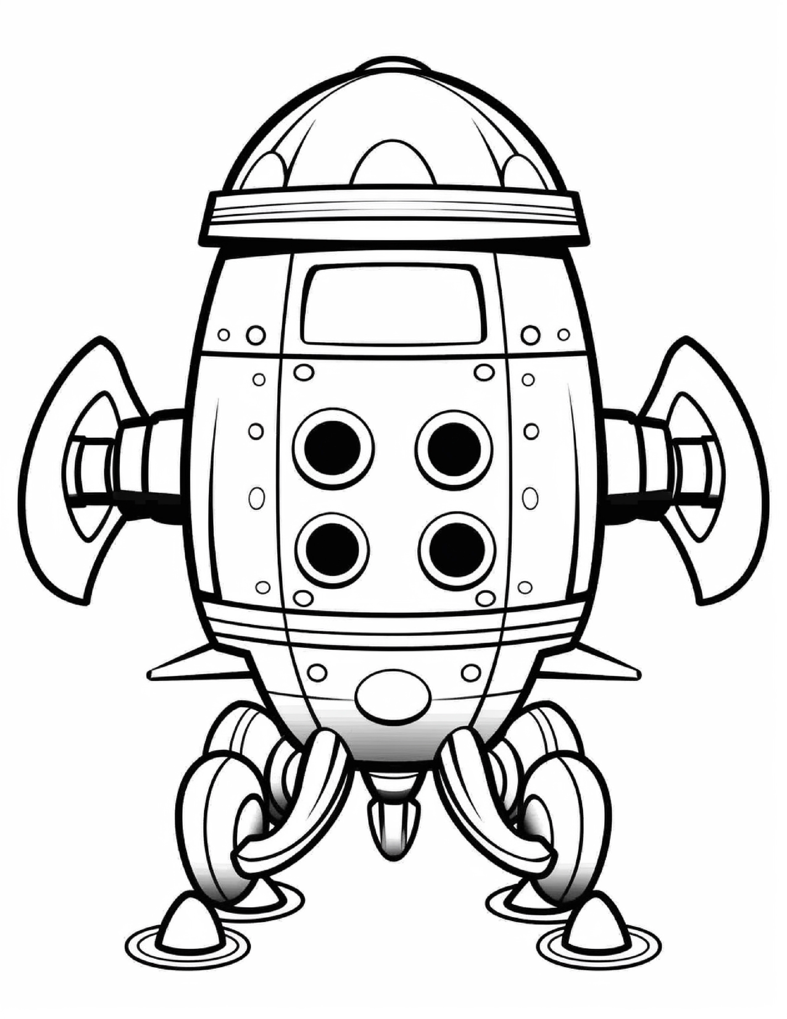 Astronautas para colorir – Viagem espacial para imprimir grátis