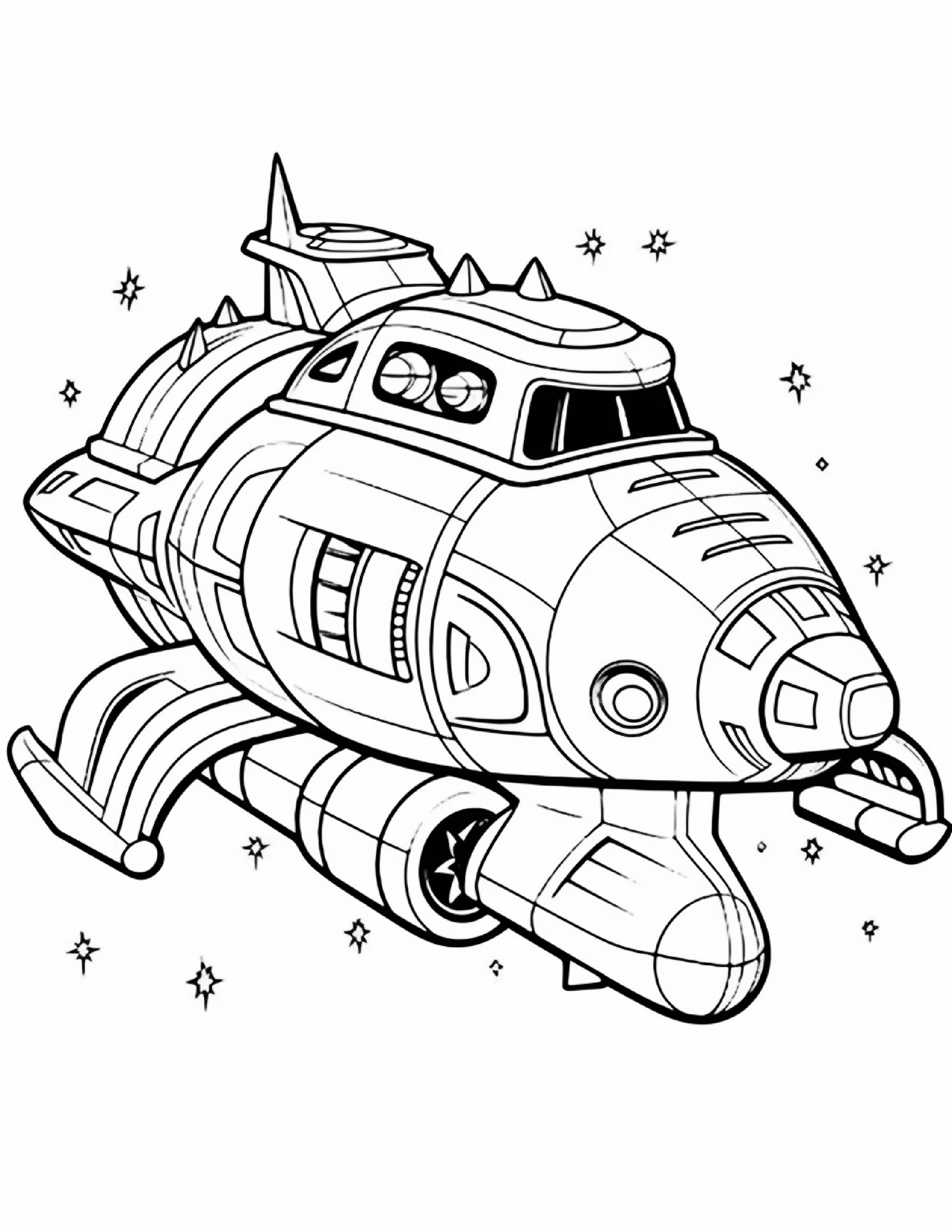 Astronautas para colorir – Viagem espacial para imprimir grátis