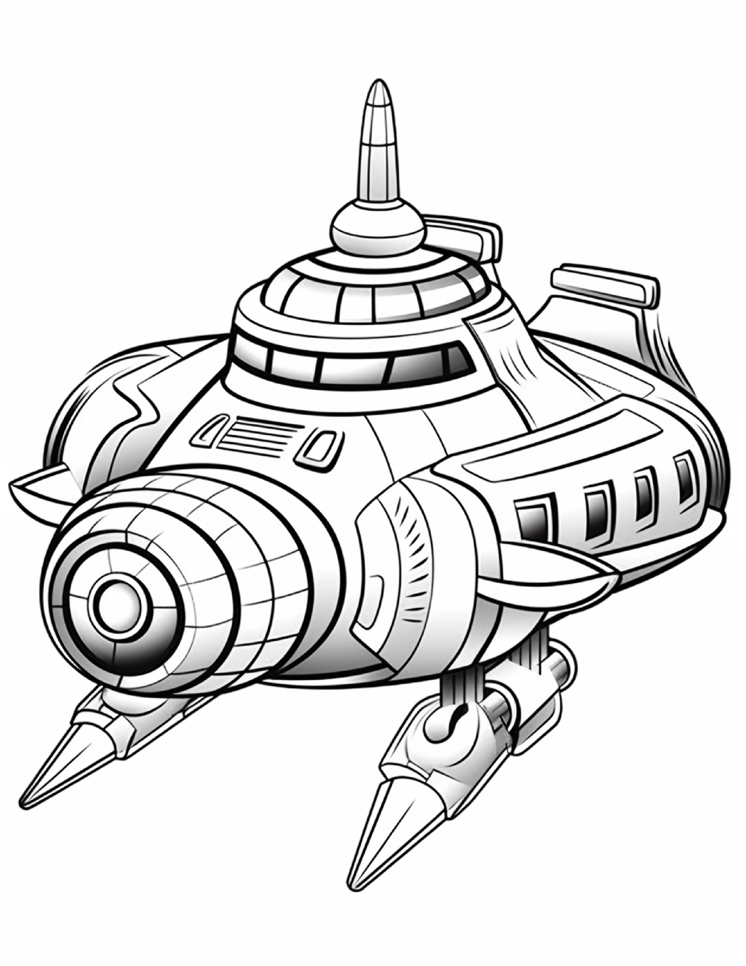 Astronautas para colorir – Viagem espacial para imprimir grátis