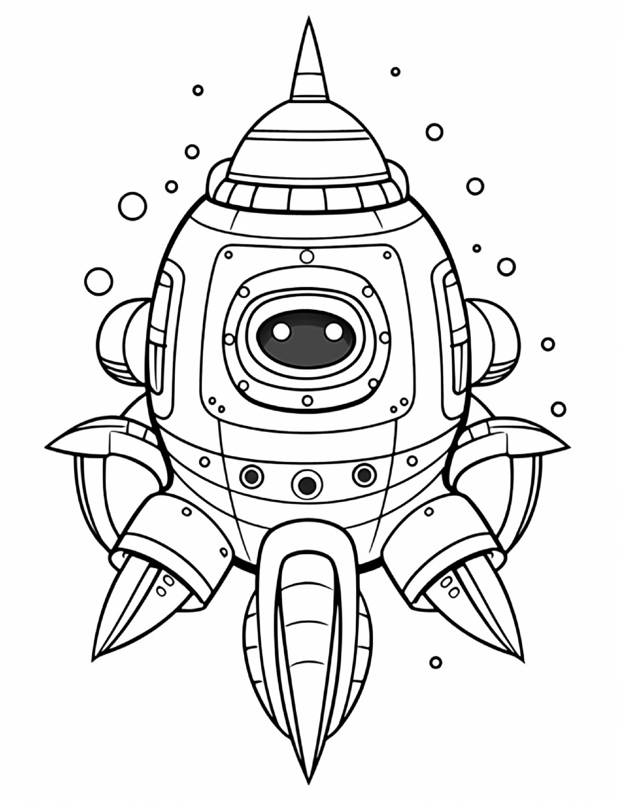 Astronautas para colorir – Viagem espacial para imprimir grátis