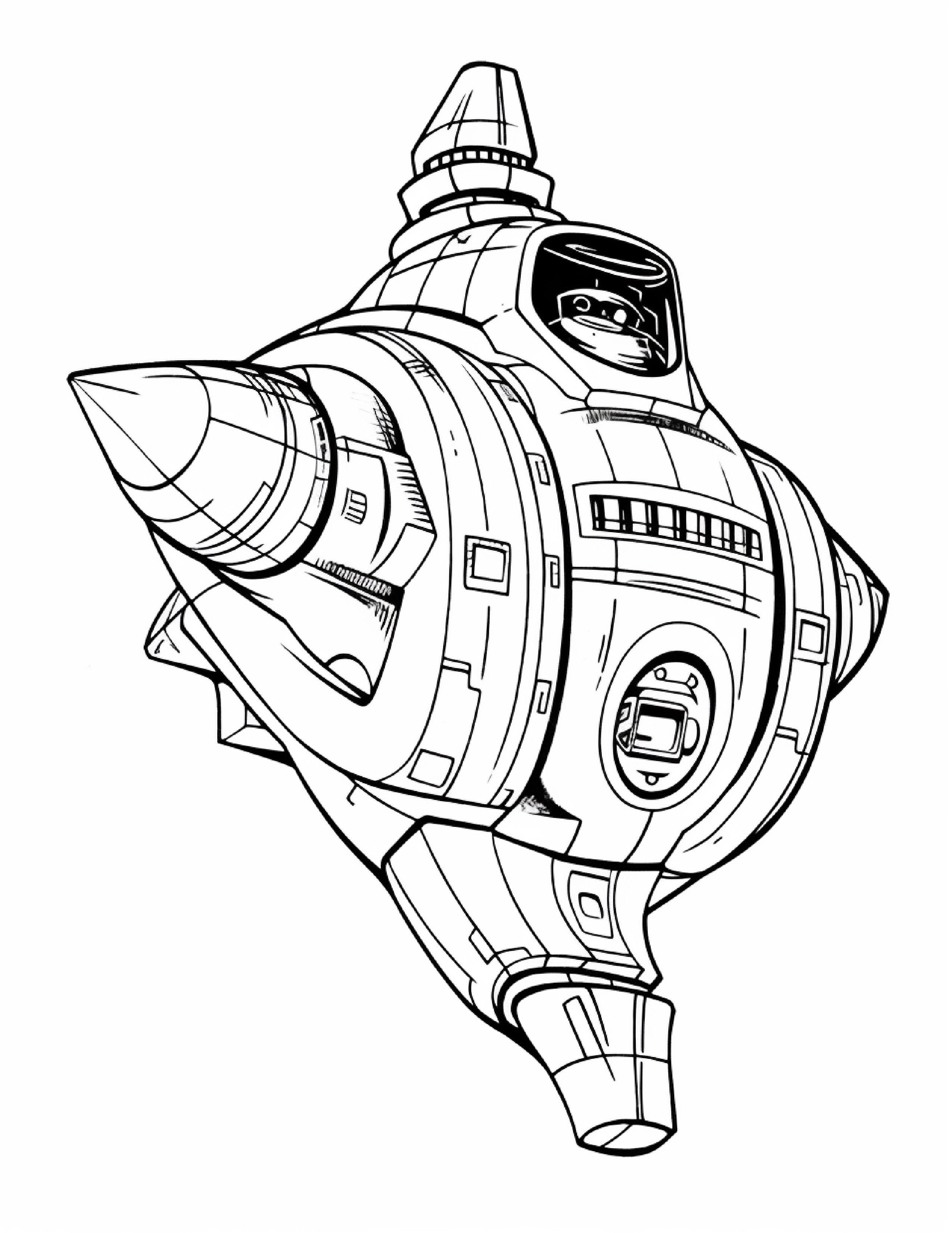 Astronautas para colorir – Viagem espacial para imprimir grátis