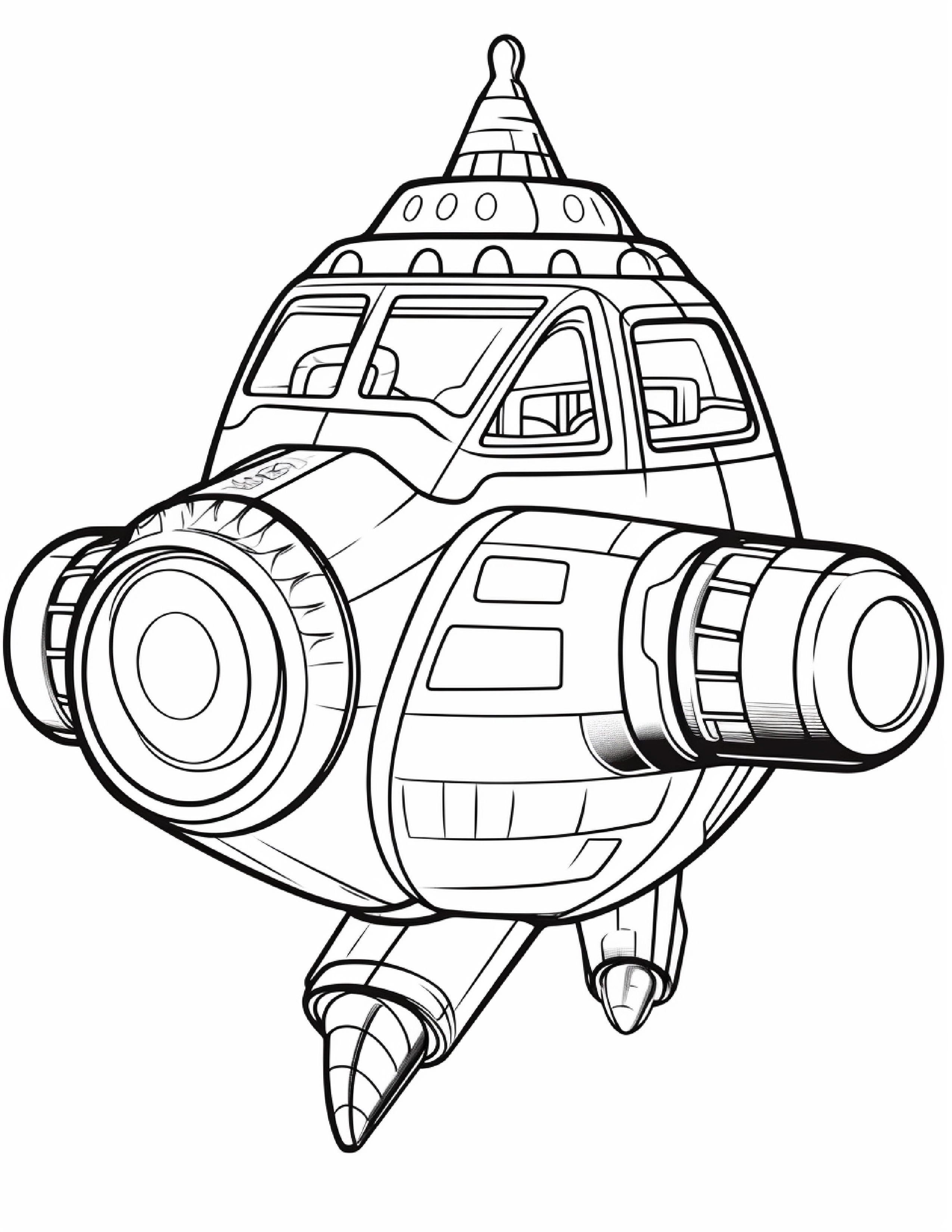 Astronautas para colorir – Viagem espacial para imprimir grátis