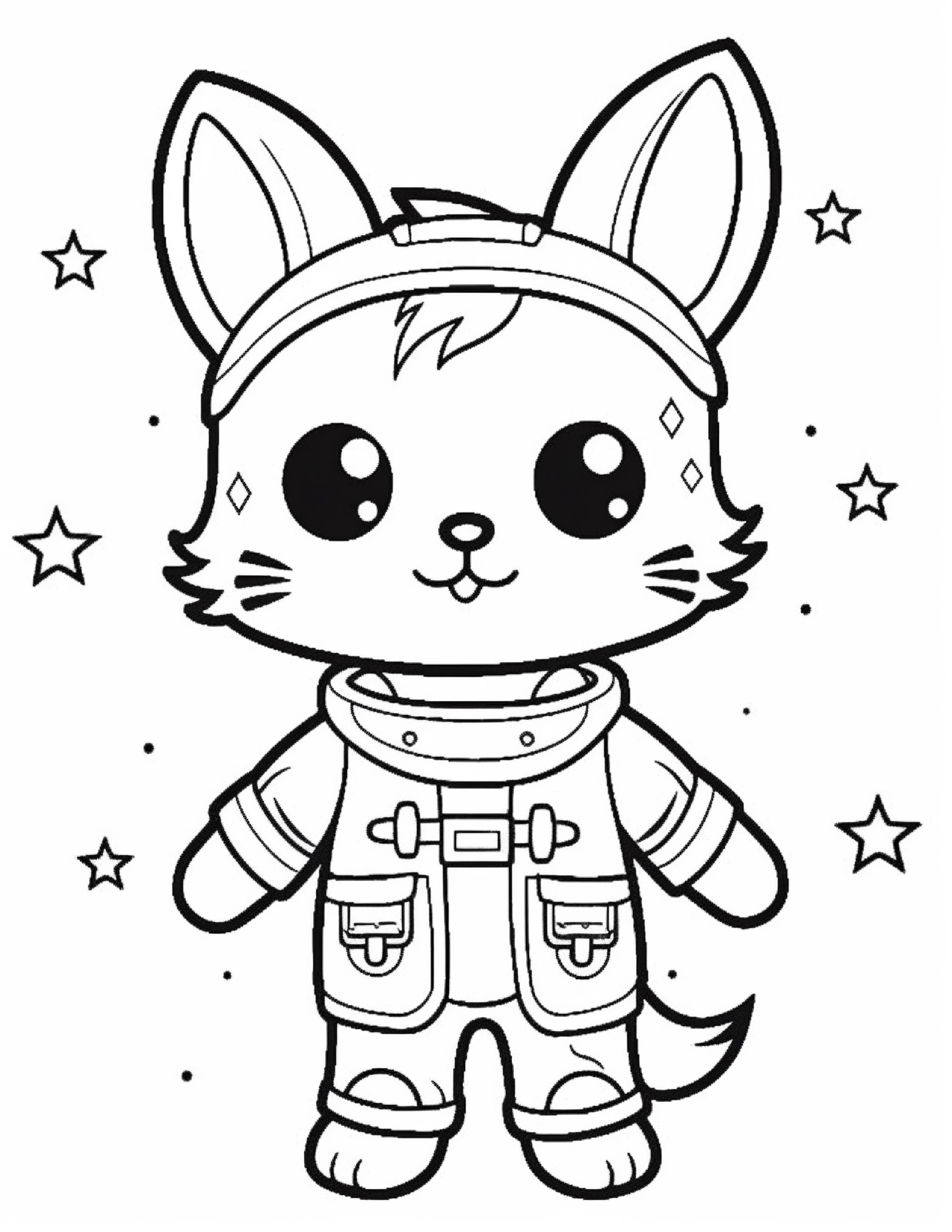 Astronautas para colorir – Viagem espacial para imprimir grátis