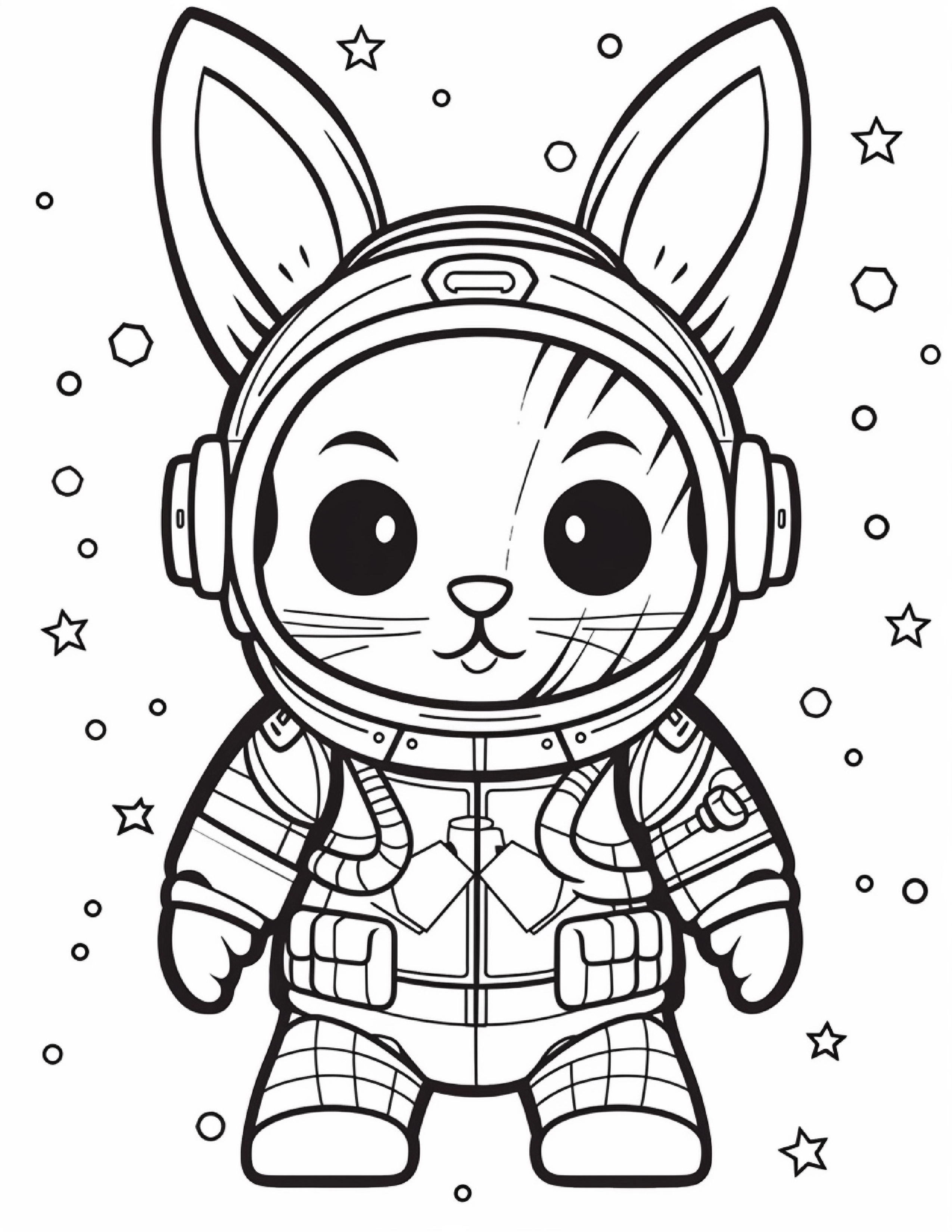 Astronautas para colorir – Viagem espacial para imprimir grátis