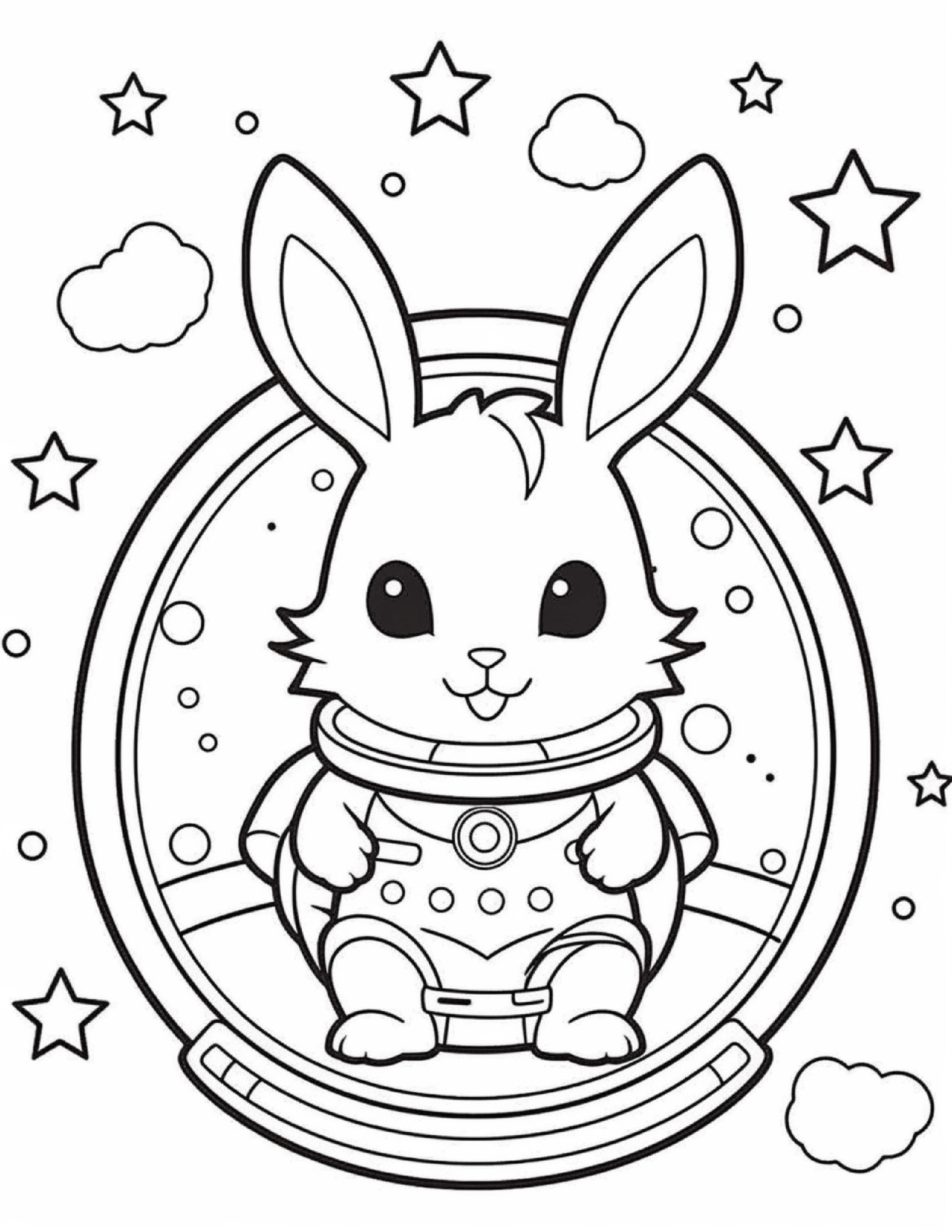 Astronautas para colorir – Viagem espacial para imprimir grátis