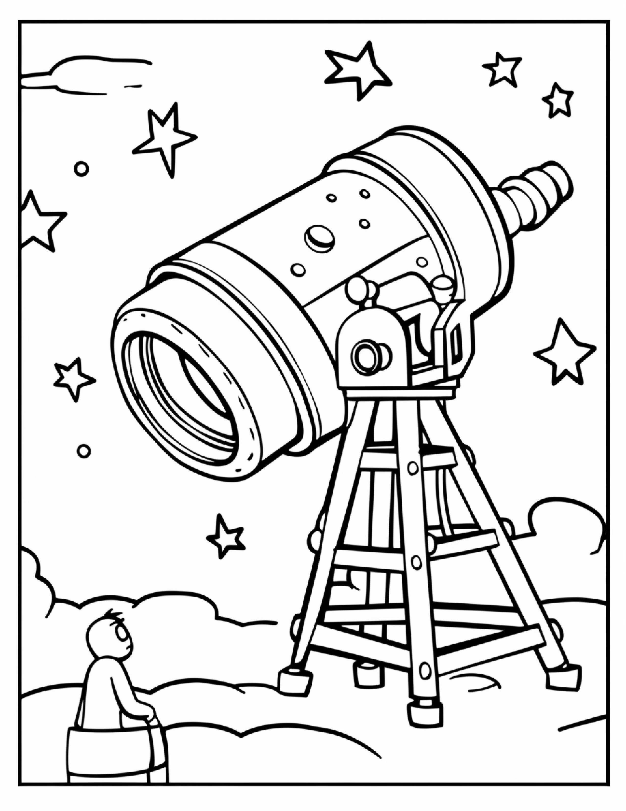 Astronautas para colorir – Viagem espacial para imprimir grátis