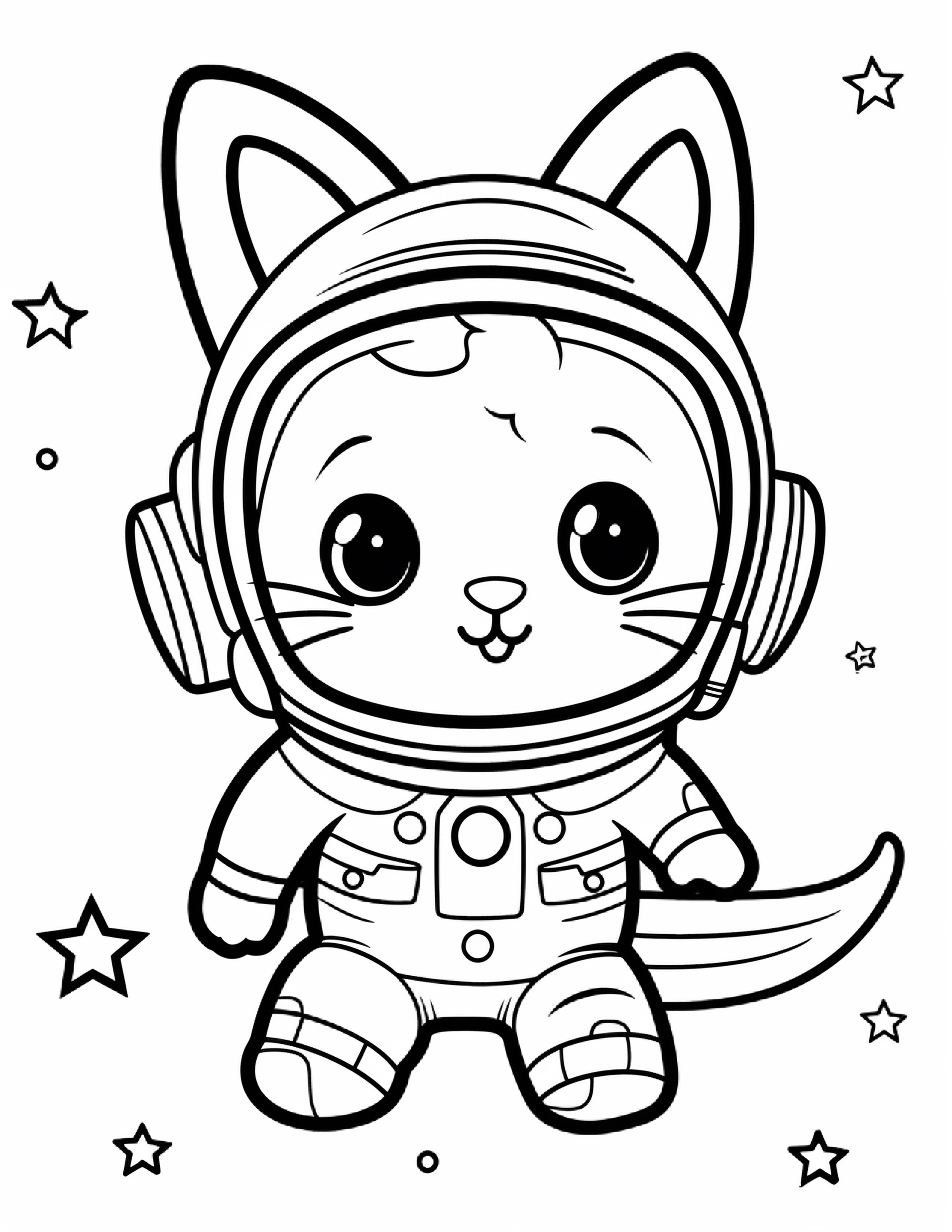 Astronautas para colorir – Viagem espacial para imprimir grátis