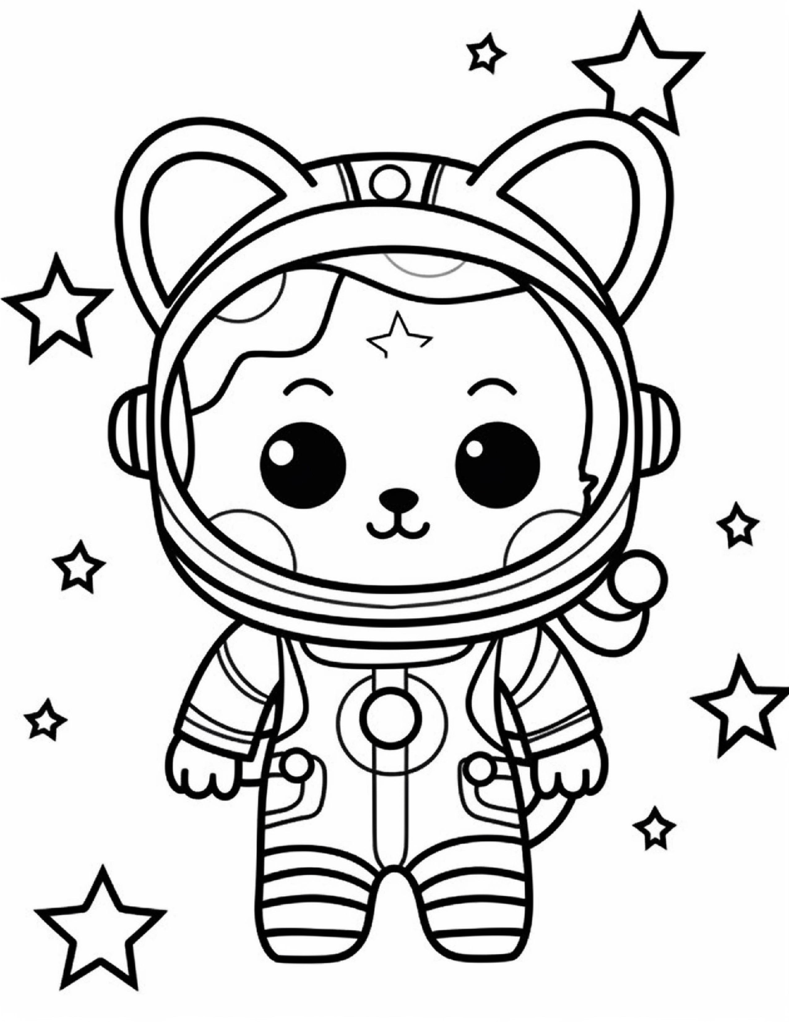 Astronautas para colorir – Viagem espacial para imprimir grátis