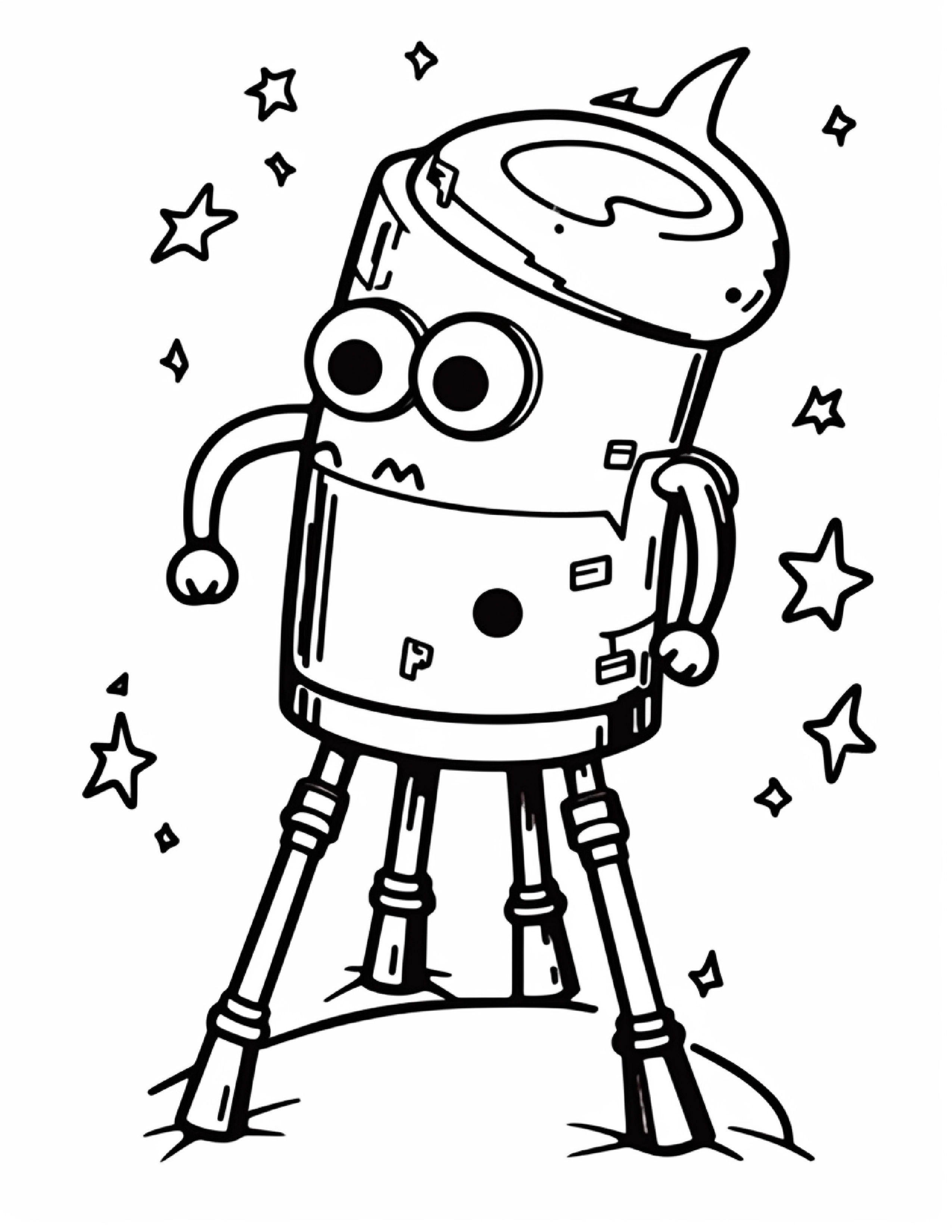 Astronautas para colorir – Viagem espacial para imprimir grátis