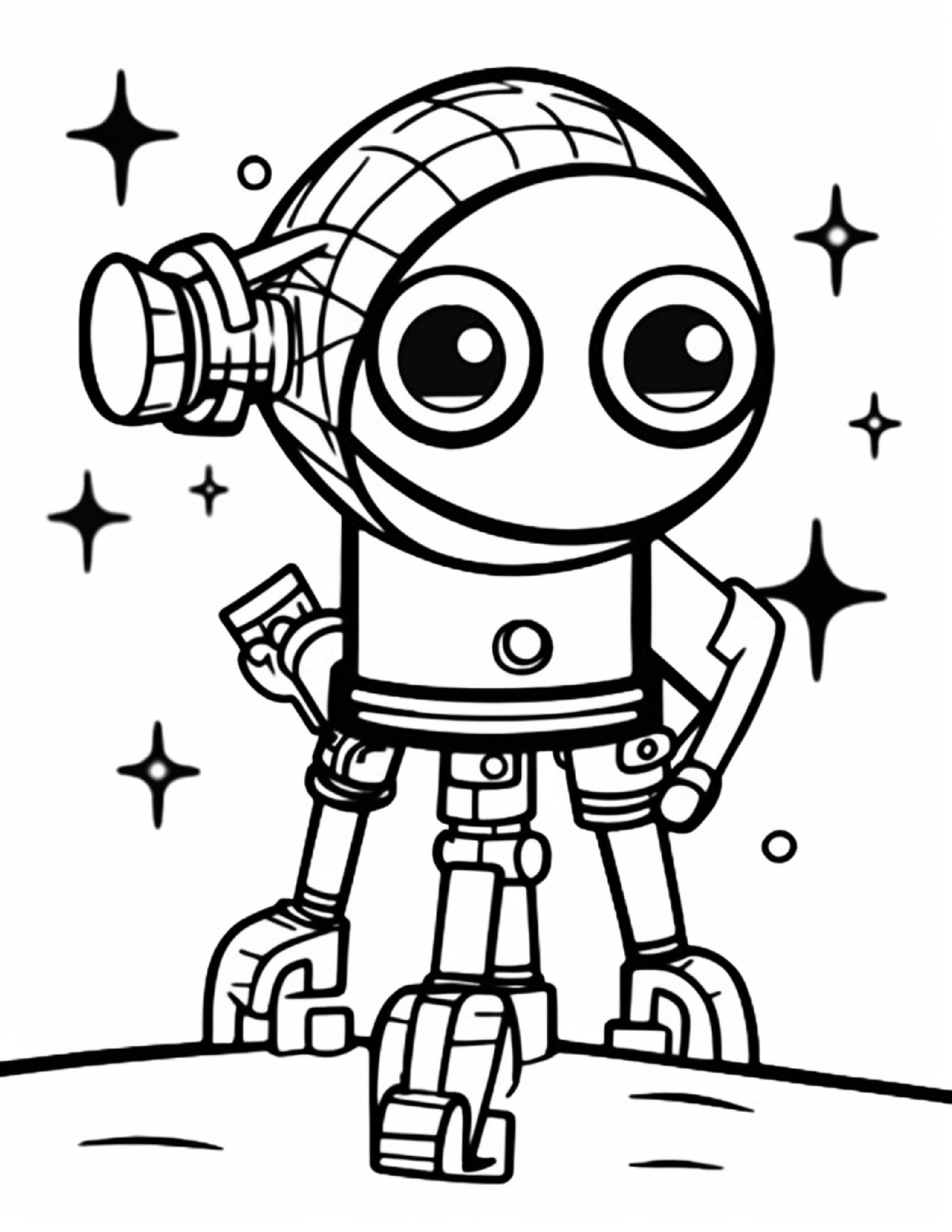 Astronautas para colorir – Viagem espacial para imprimir grátis