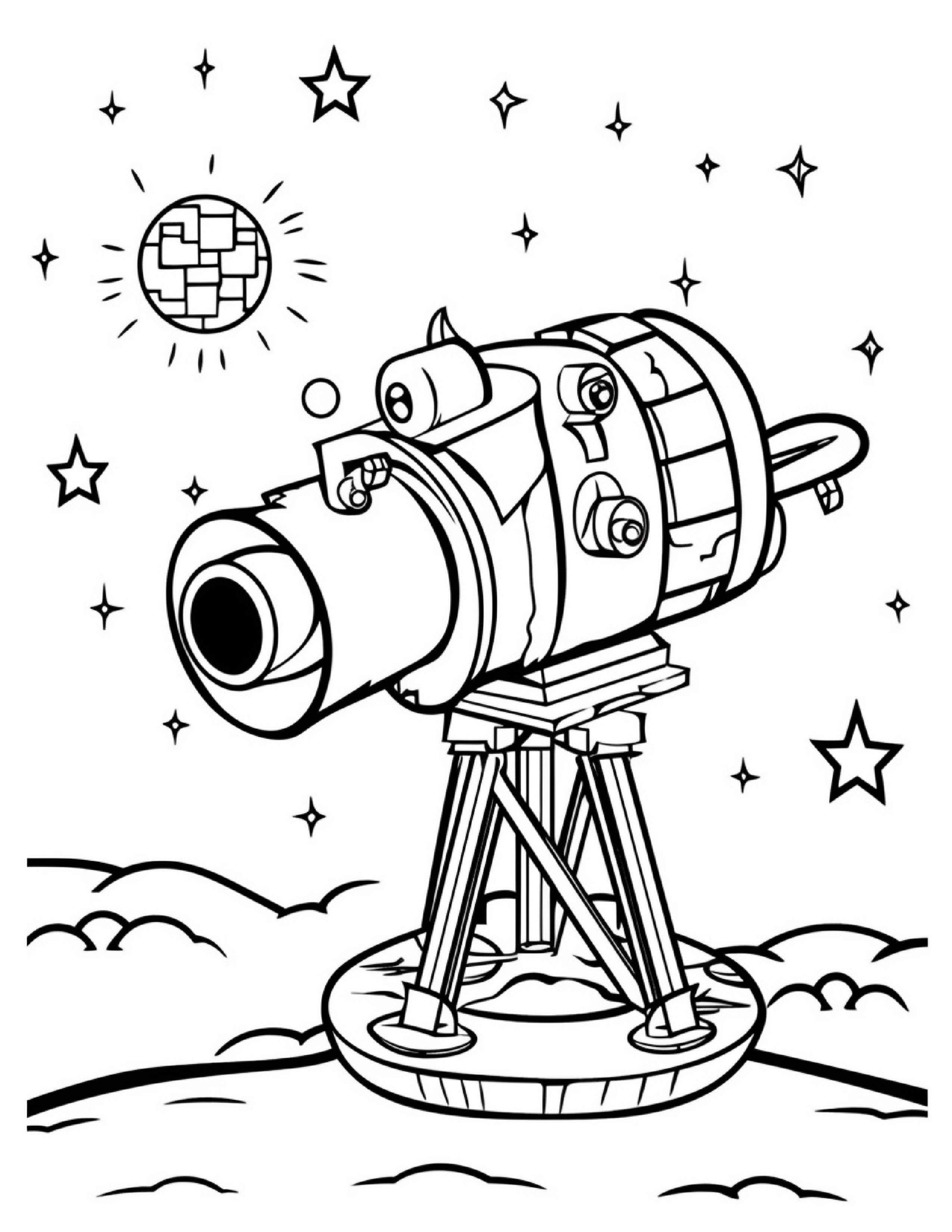 Astronautas para colorir – Viagem espacial para imprimir grátis