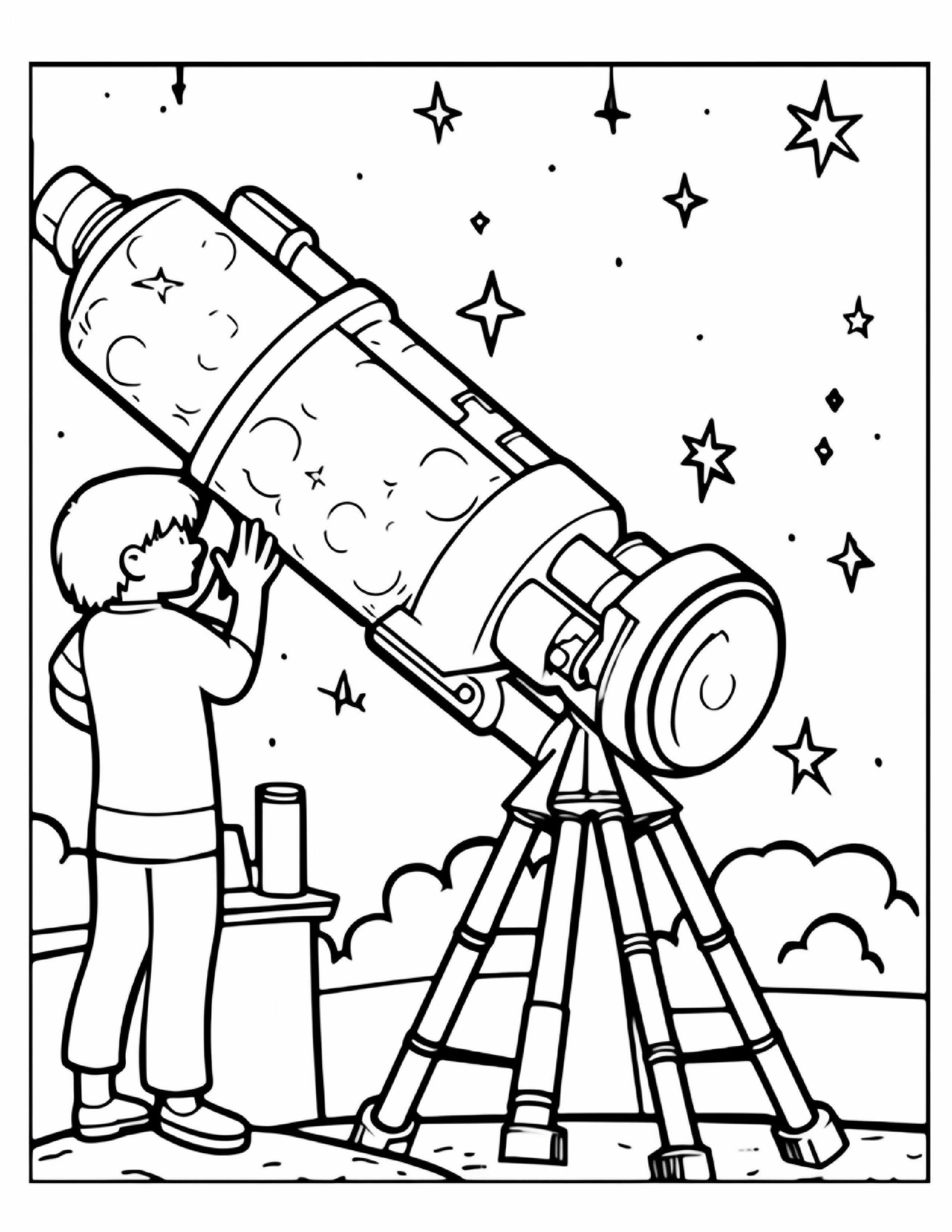 Astronautas para colorir – Viagem espacial para imprimir grátis