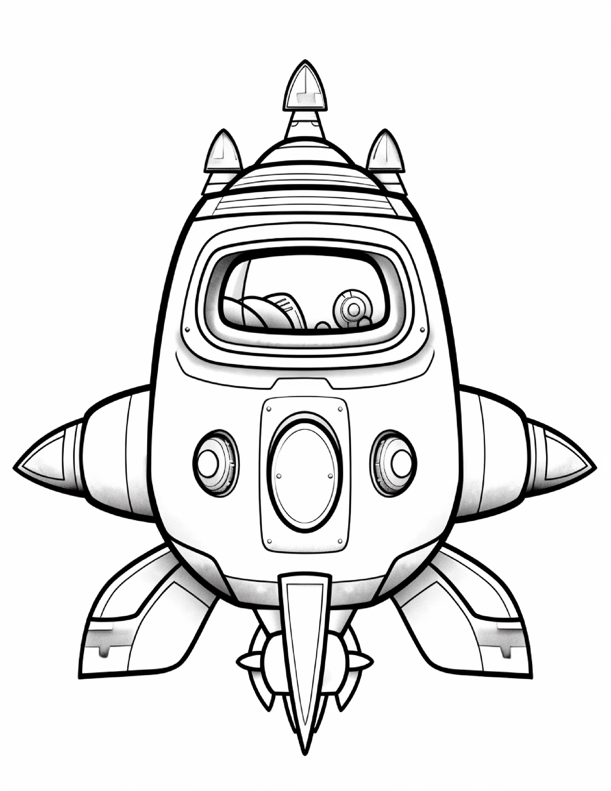 Astronautas para colorir – Viagem espacial para imprimir grátis