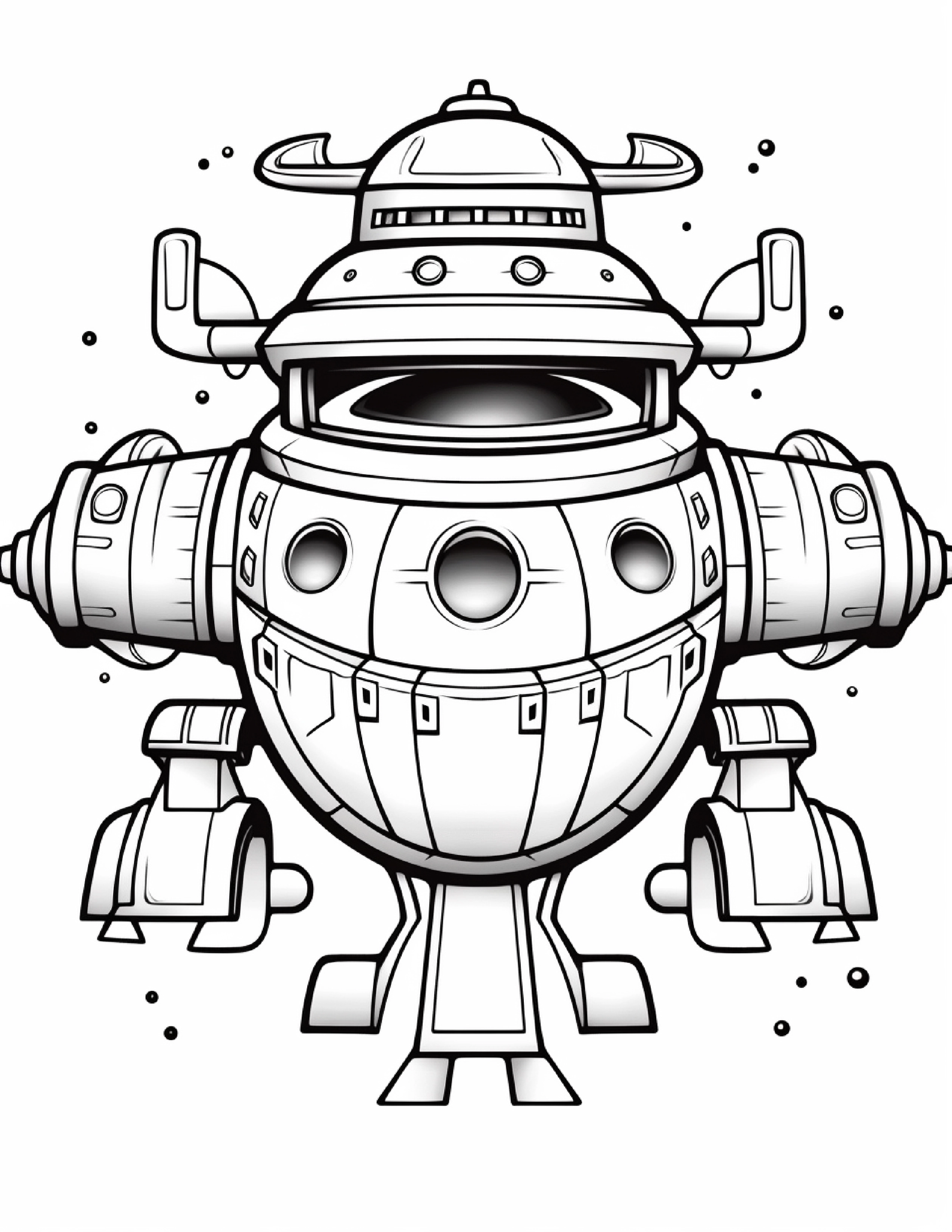 Astronautas para colorir – Viagem espacial para imprimir grátis