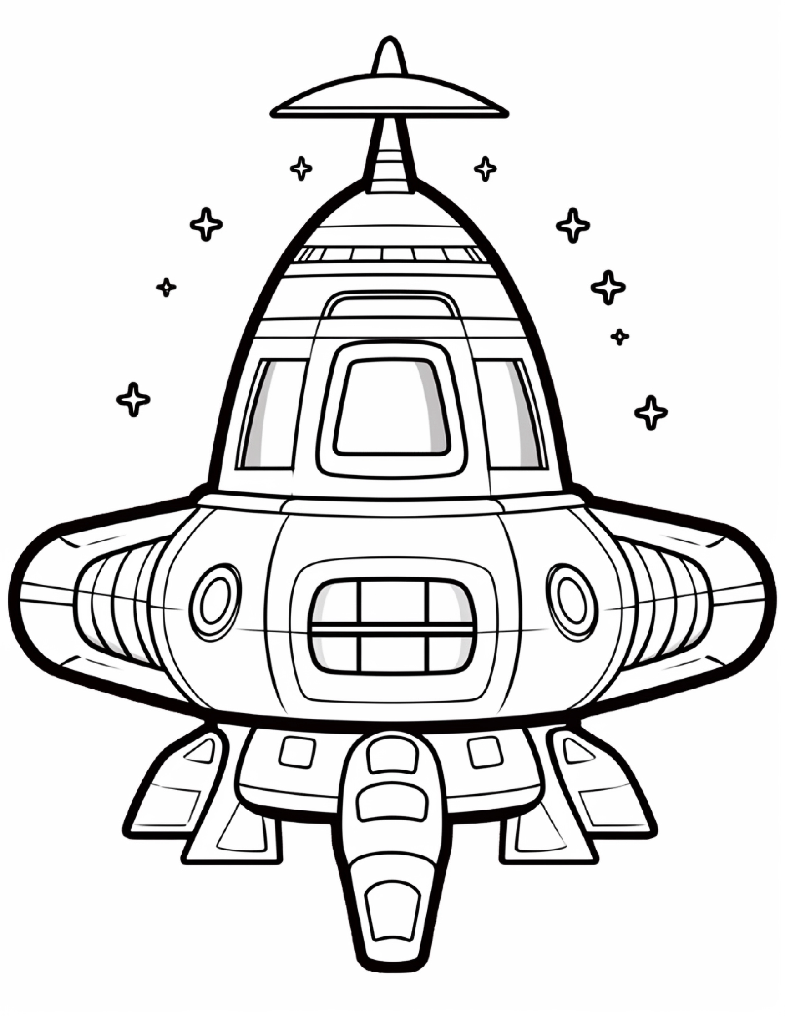 Astronautas para colorir – Viagem espacial para imprimir grátis