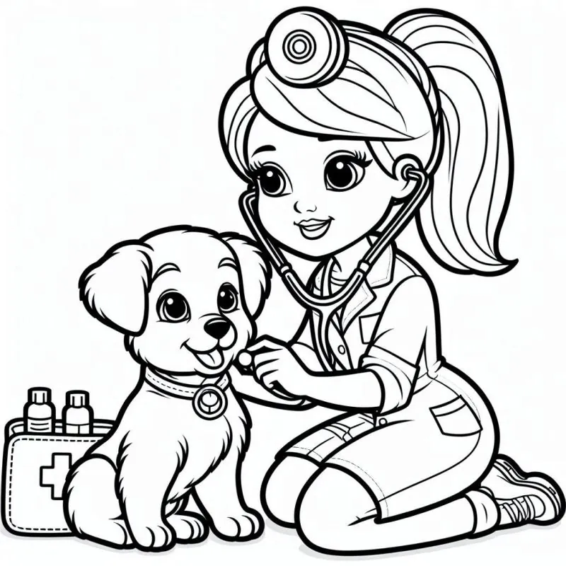 Desenho da coleção Barbie