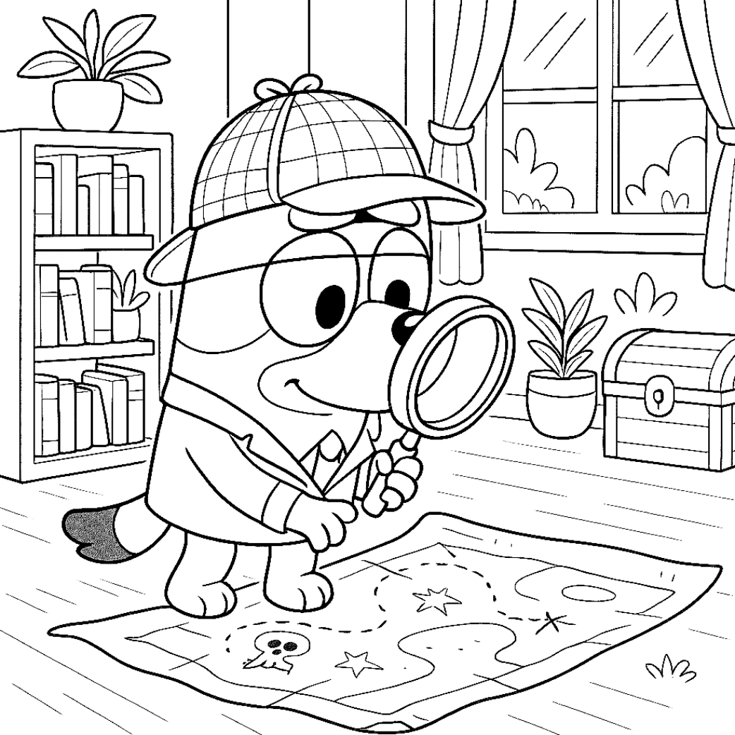 Bluey e Bingo para colorir – imprimir grátis