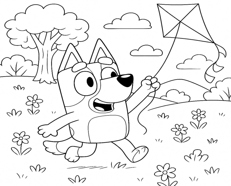 Bluey e Bingo para colorir – imprimir grátis