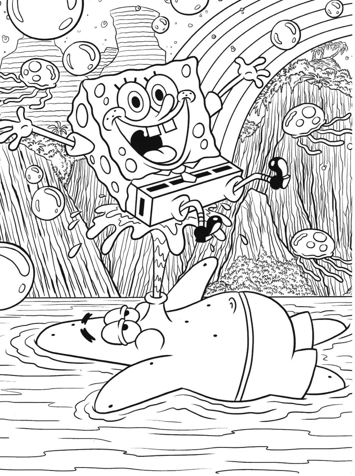 Bob Esponja para colorir – Desenhos do Bob Esponja e Patrick para imprimir grátis