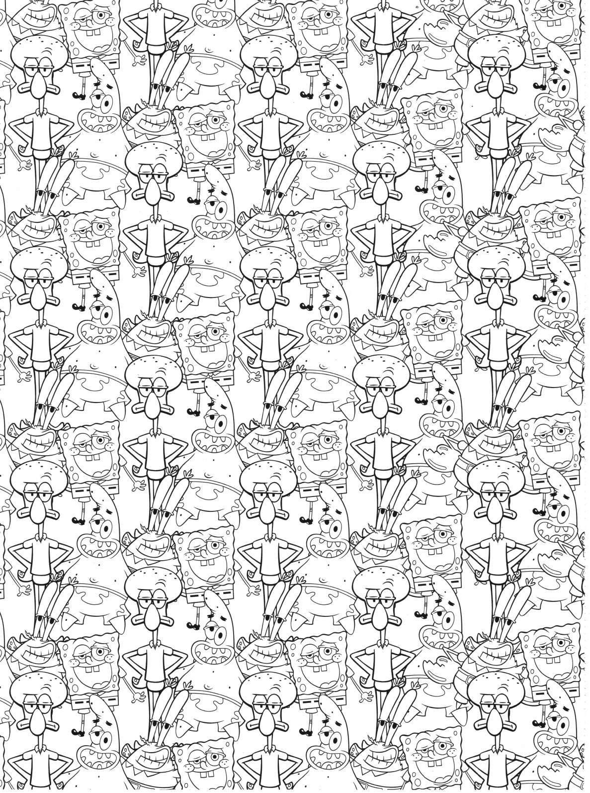 Bob Esponja para colorir – Desenhos do Bob Esponja e Patrick para imprimir grátis