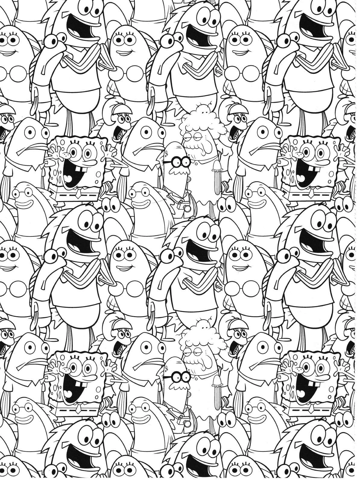 Bob Esponja para colorir – Desenhos do Bob Esponja e Patrick para imprimir grátis
