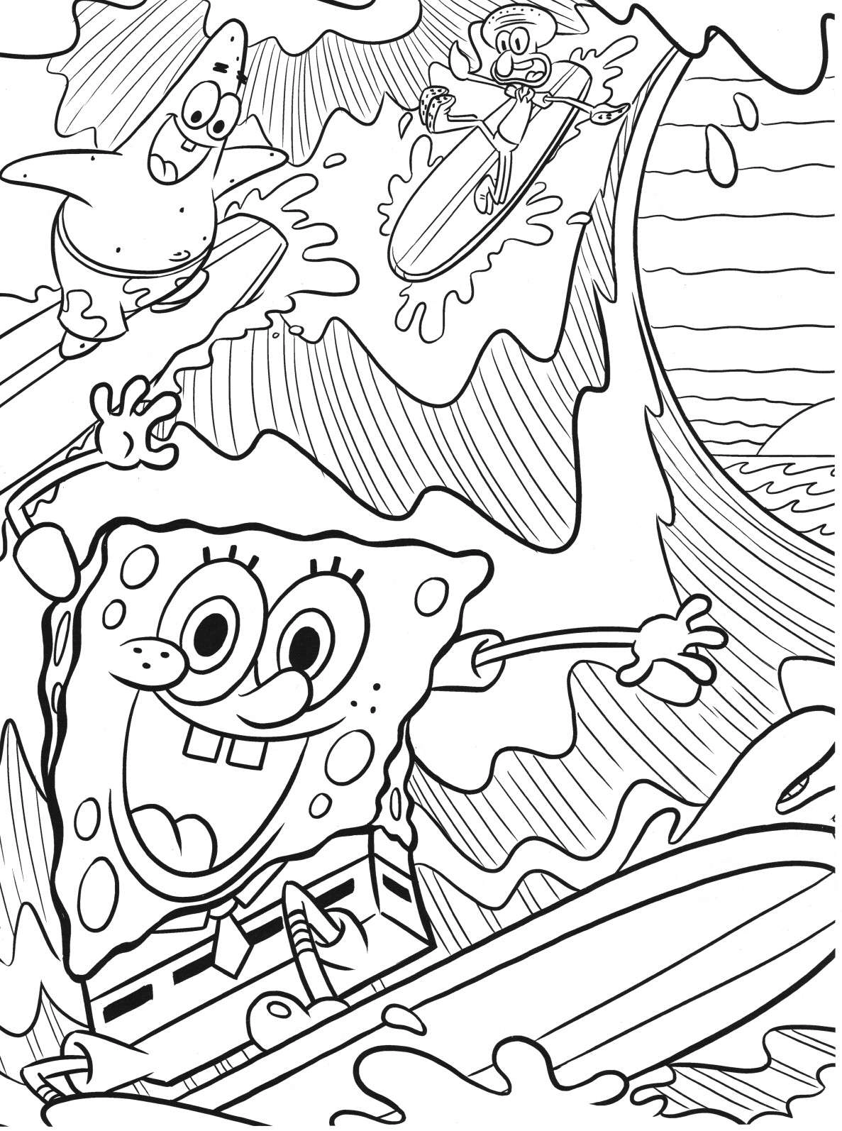 Bob Esponja para colorir – Desenhos do Bob Esponja e Patrick para imprimir grátis