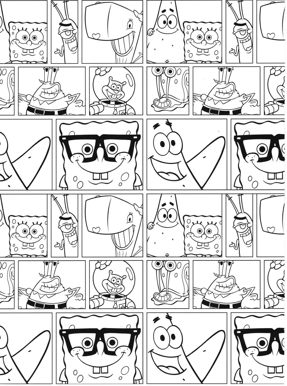 Bob Esponja para colorir – Desenhos do Bob Esponja e Patrick para imprimir grátis