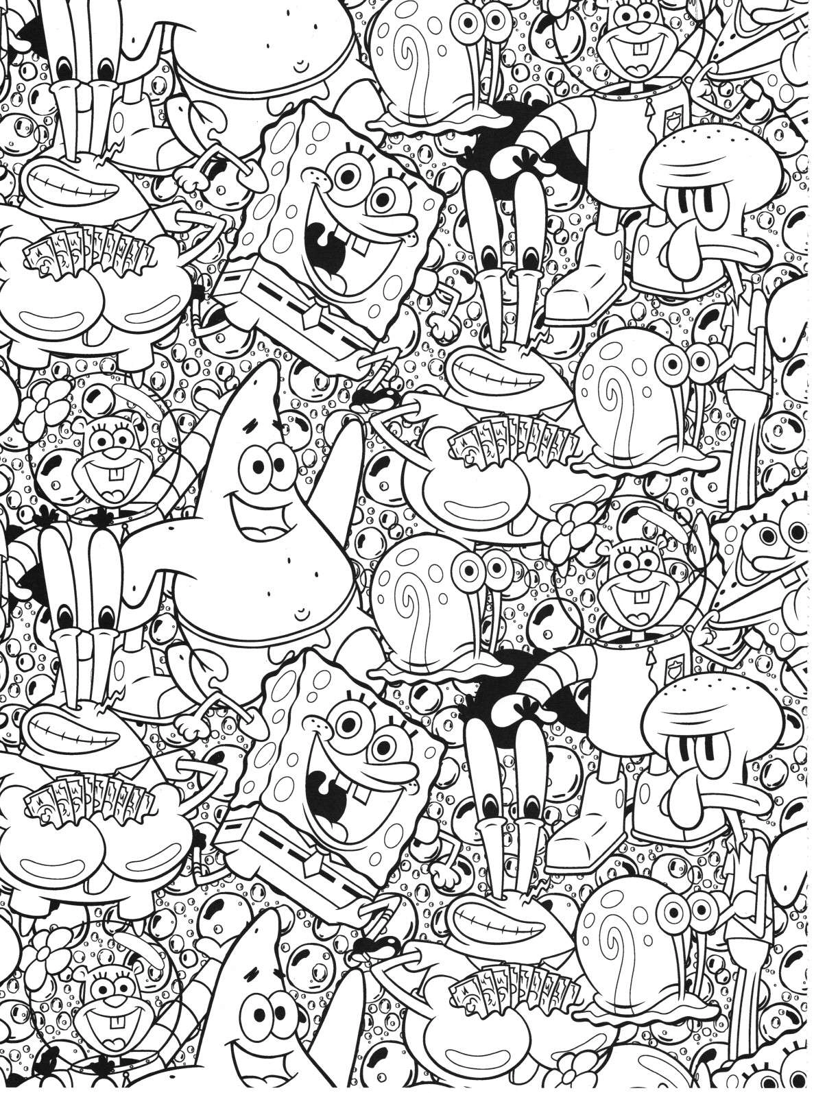 Bob Esponja para colorir – Desenhos do Bob Esponja e Patrick para imprimir grátis