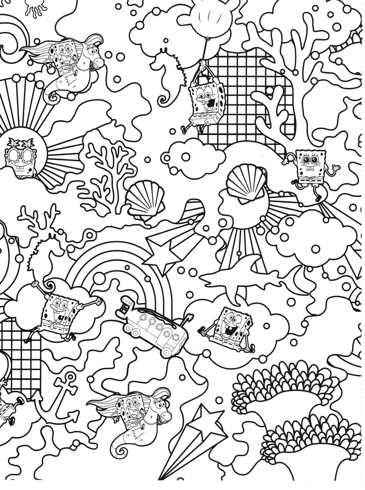 Bob Esponja para colorir – Desenhos do Bob Esponja e Patrick para imprimir grátis
