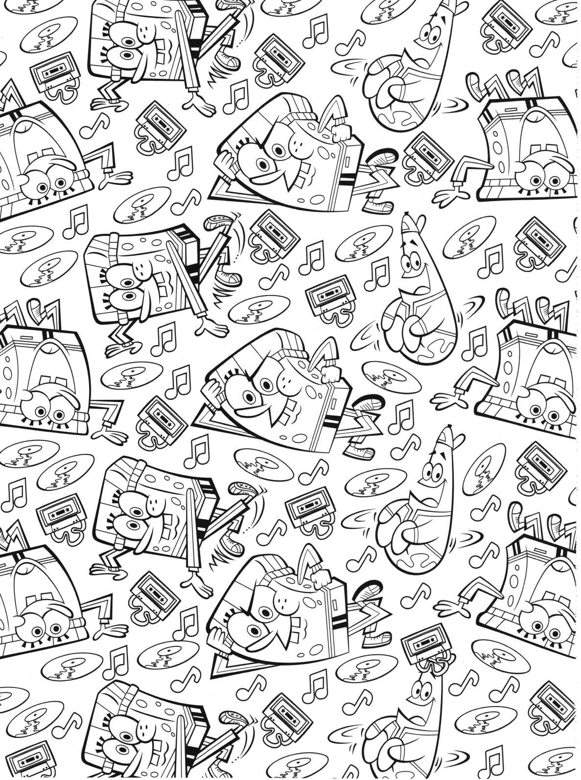 Bob Esponja para colorir – Desenhos do Bob Esponja e Patrick para imprimir grátis