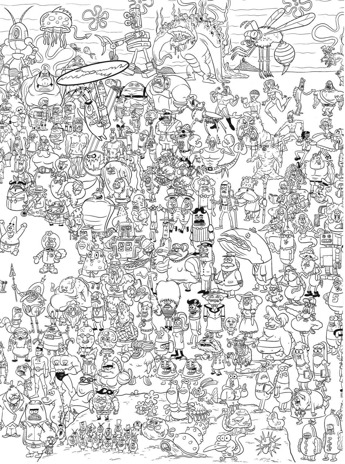 Bob Esponja para colorir – Desenhos do Bob Esponja e Patrick para imprimir grátis