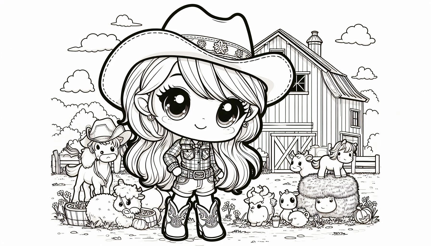 Boiadeira para colorir – Desenhos sertanejos para imprimir grátis