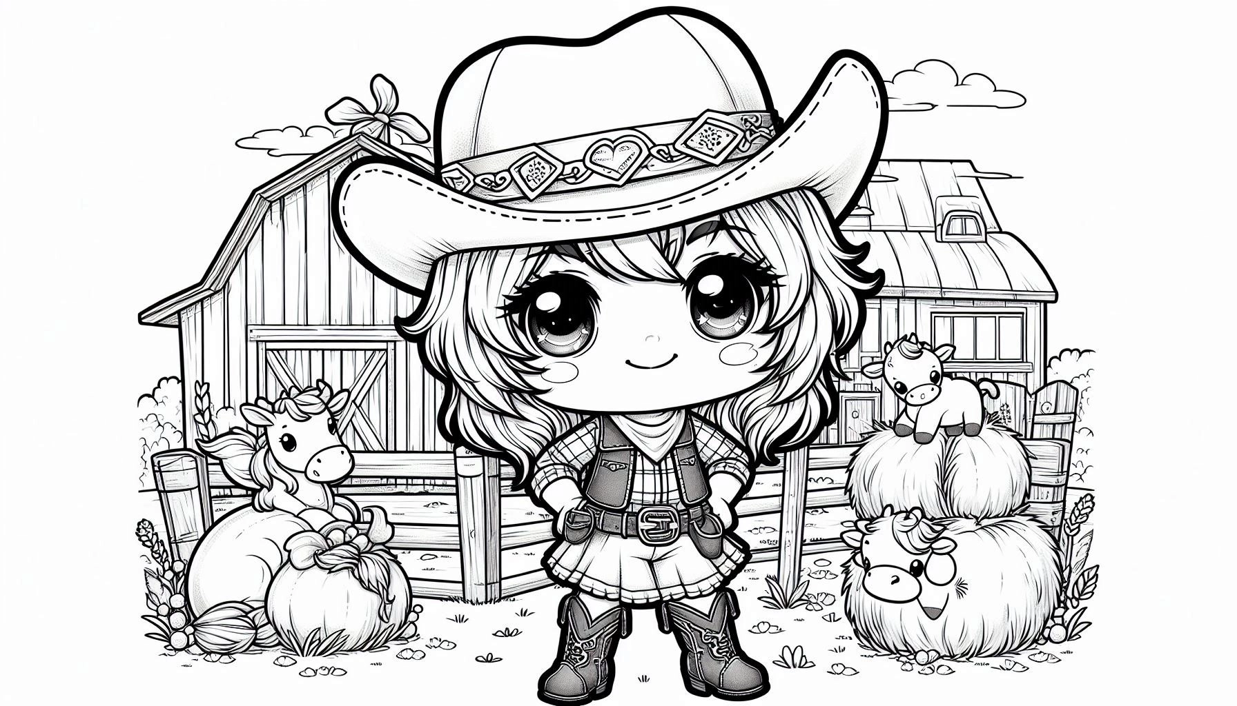 Boiadeira para colorir – Desenhos sertanejos para imprimir grátis