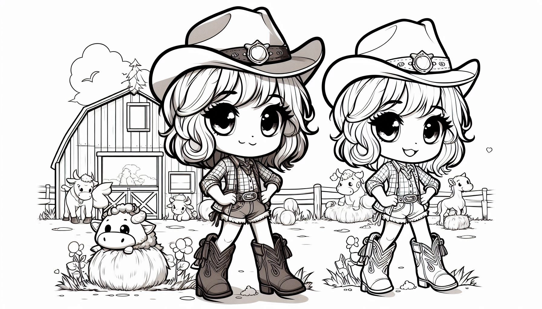 Boiadeira para colorir – Desenhos sertanejos para imprimir grátis