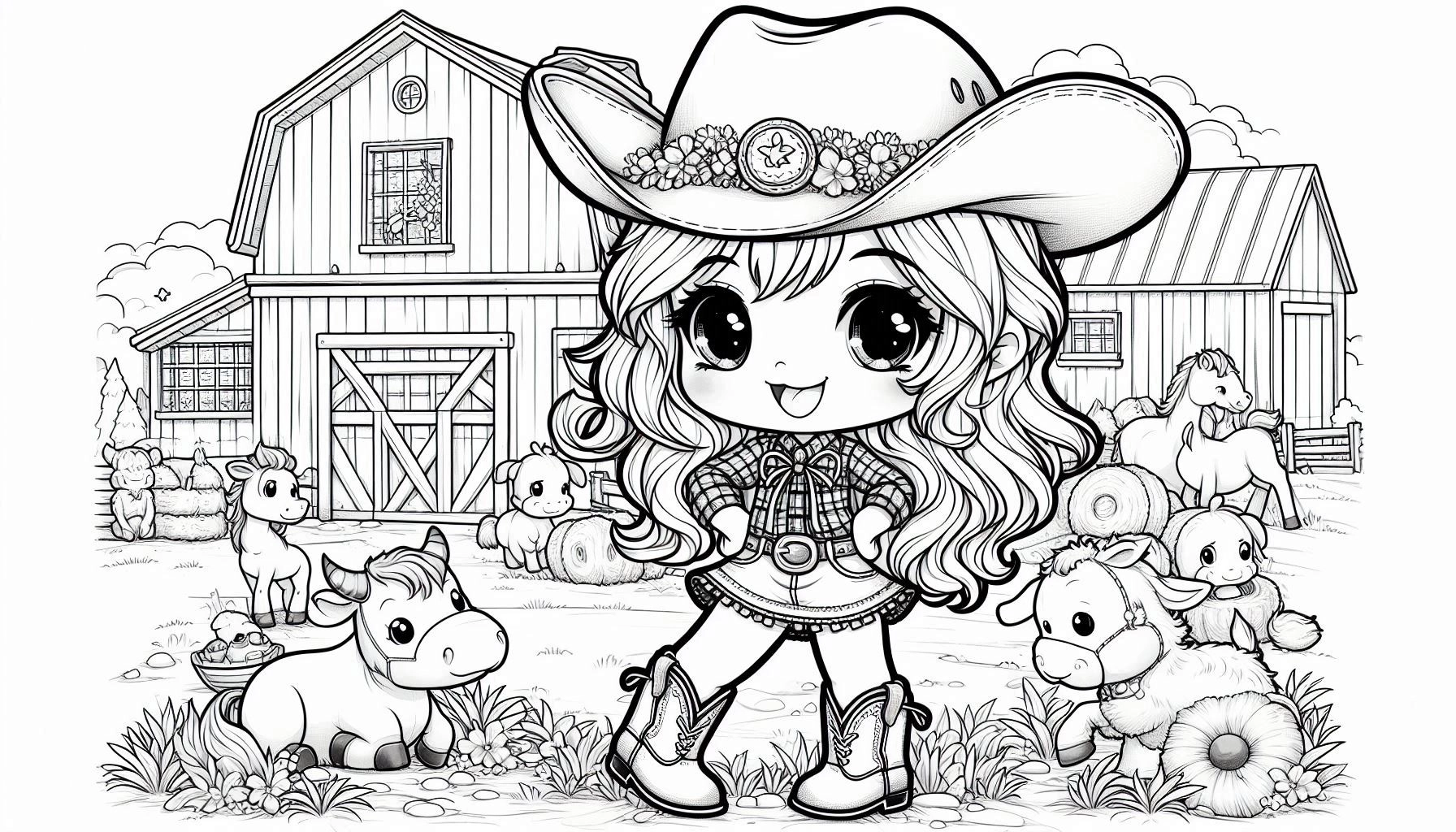 Boiadeira para colorir – Desenhos sertanejos para imprimir grátis